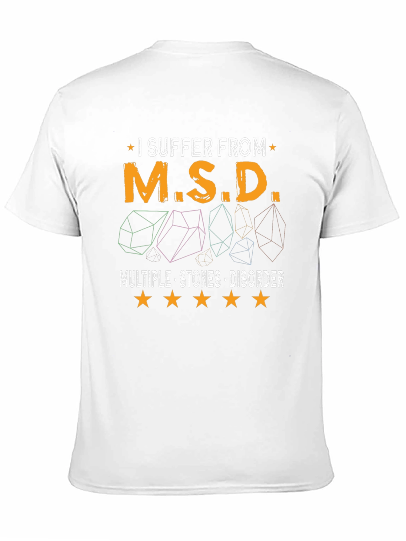 Black MSD Multiple Stones Disorder T-Shirt view 11