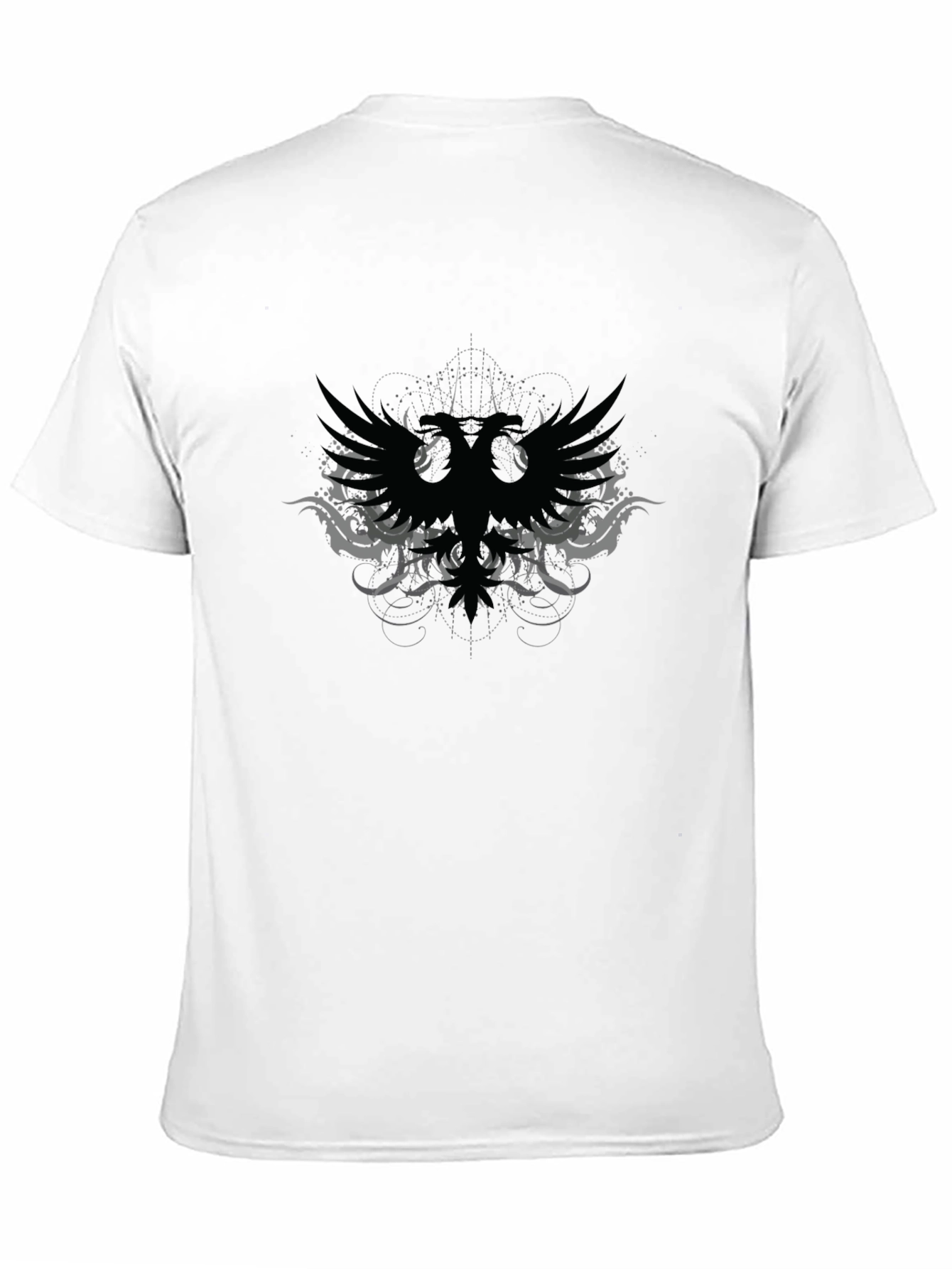 Black Black Graphic Tee - Double Headed Eagle Design view 11