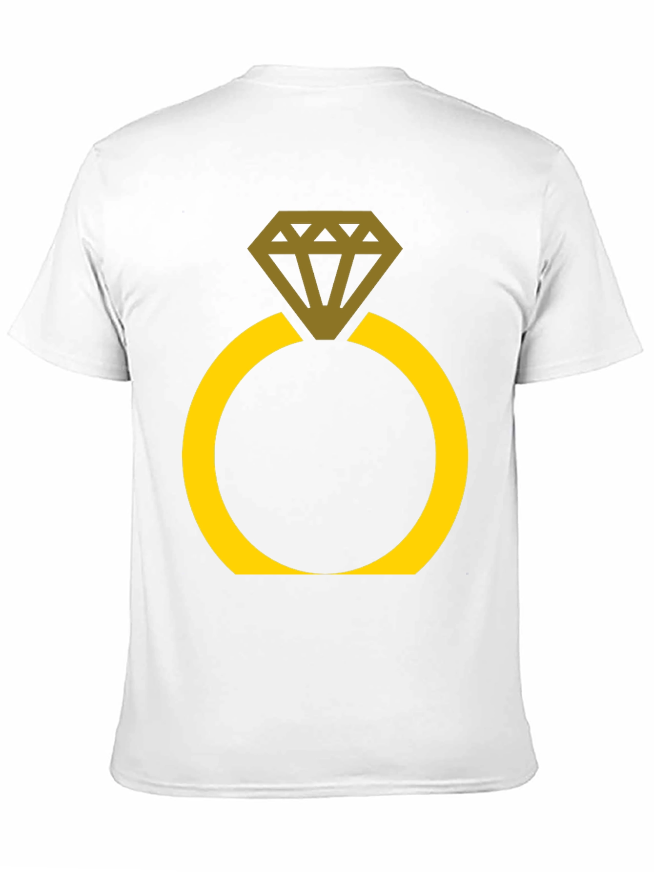 Black Engagement Ring Graphic Tee - Novelty Black T-Shirt view 11