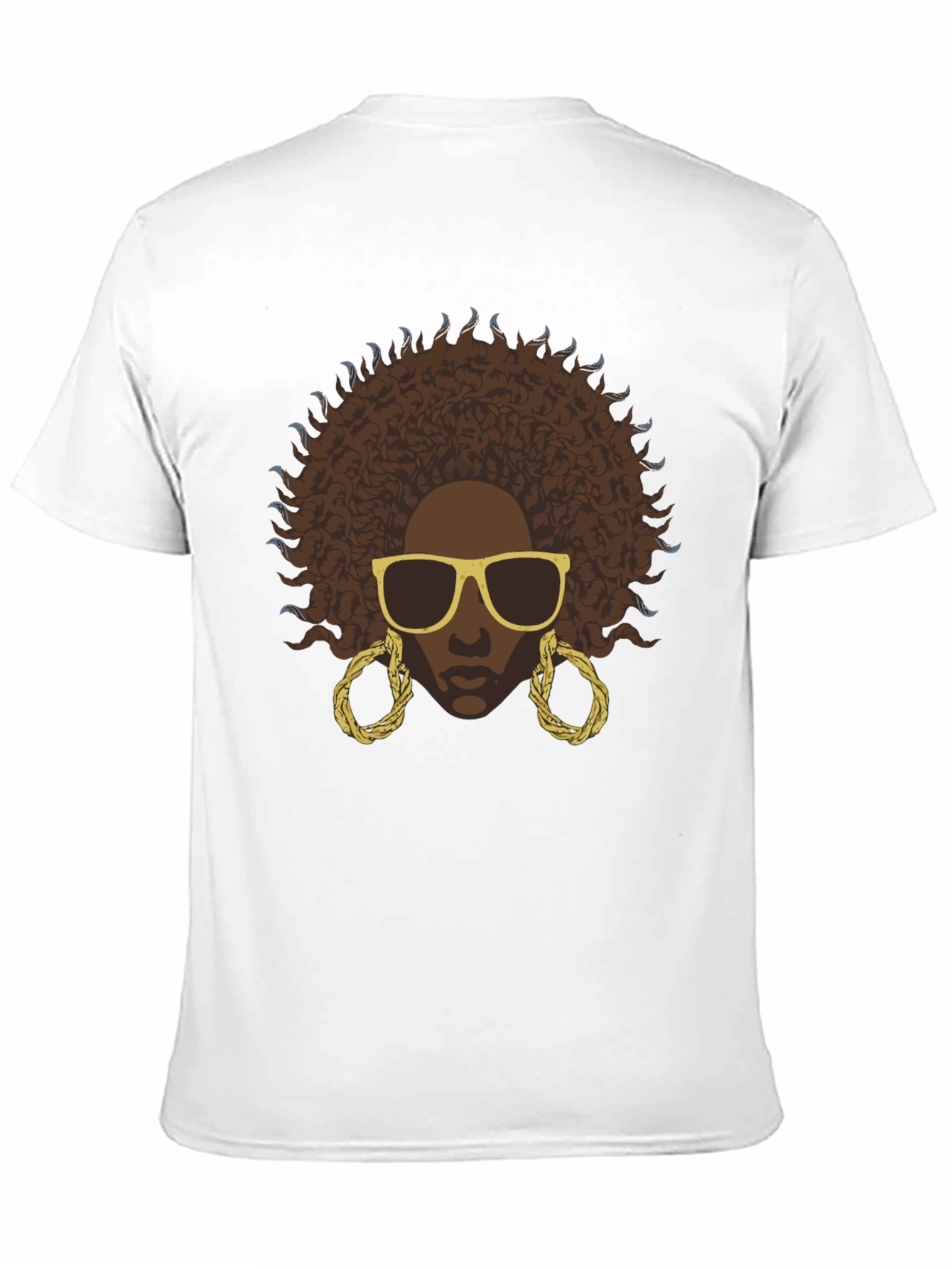 Black Afro Woman Graphic Black T-Shirt view 11