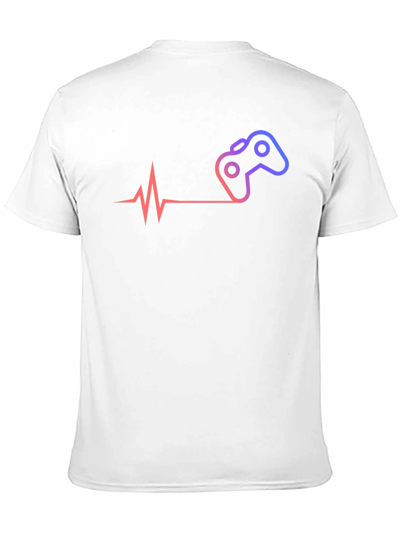 Black Gamer Heartbeat T-Shirt - Black Cotton Tee view 11