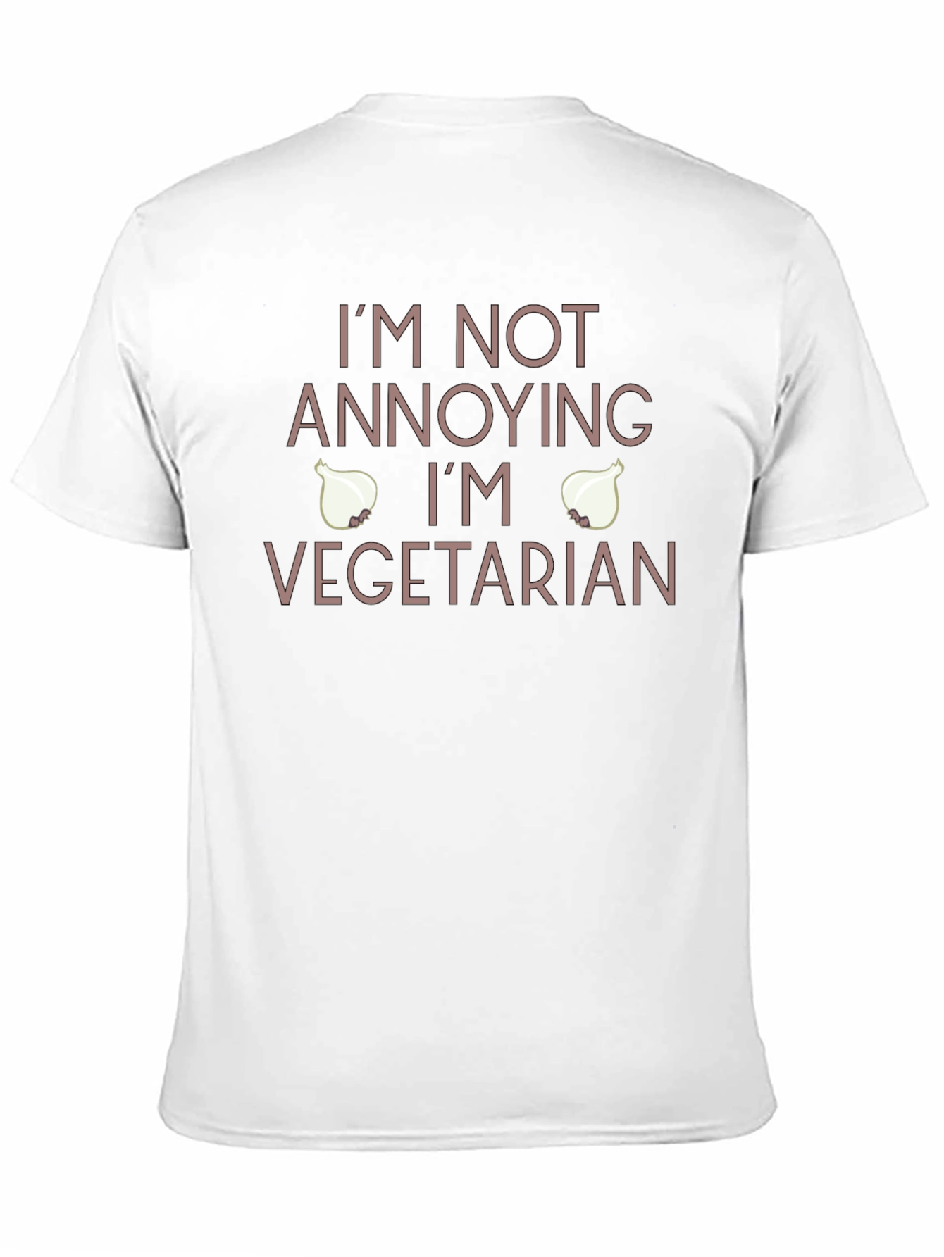 Black Vegetarian Humor T-Shirt - Annoying Onion Design view 11