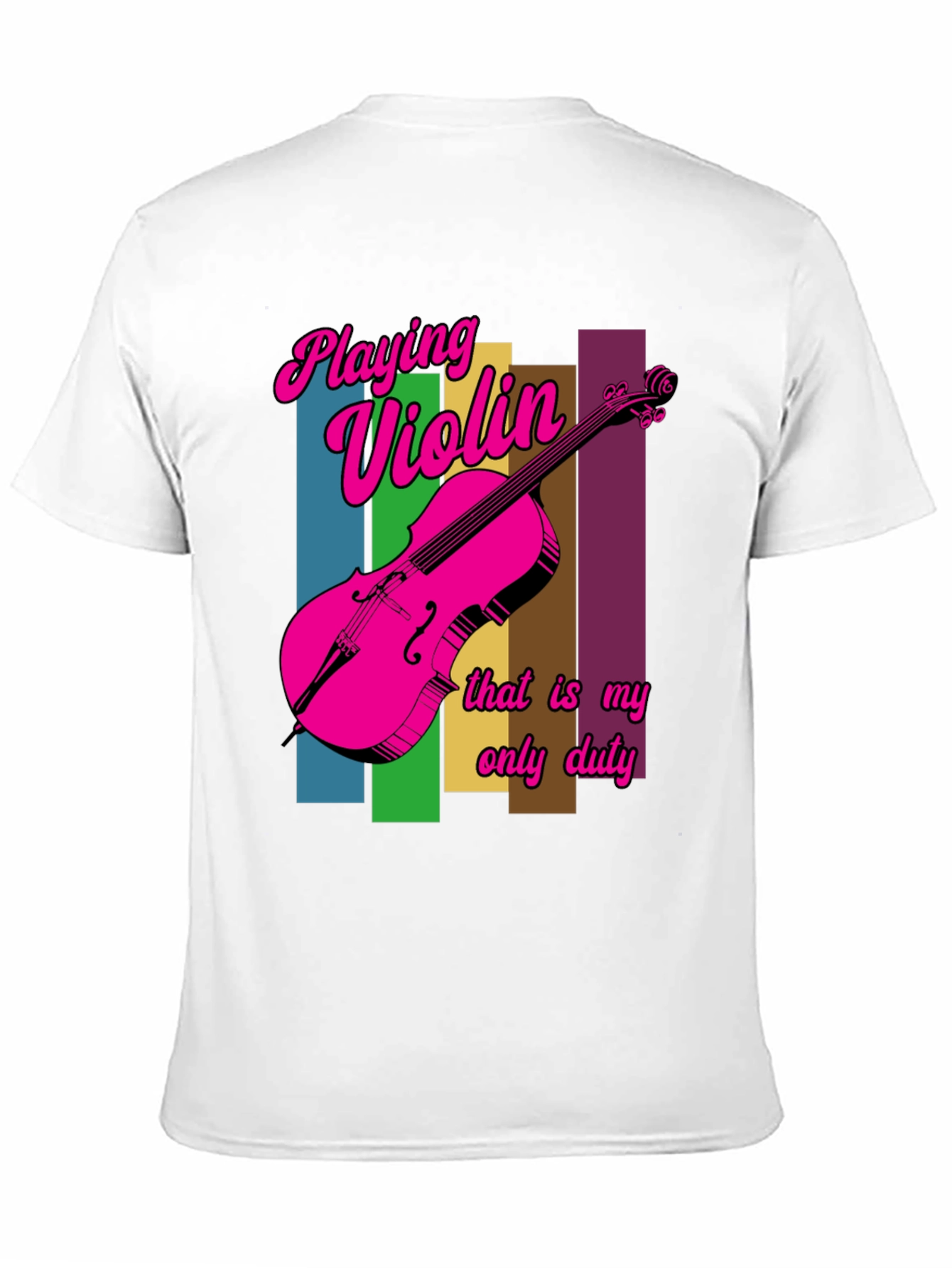Black Playing Violin T-Shirt - Unique Design view 11