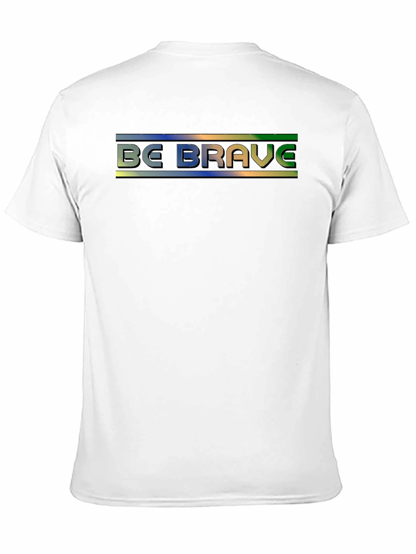 Black Be Brave T-Shirt - Gradient Text Design view 11