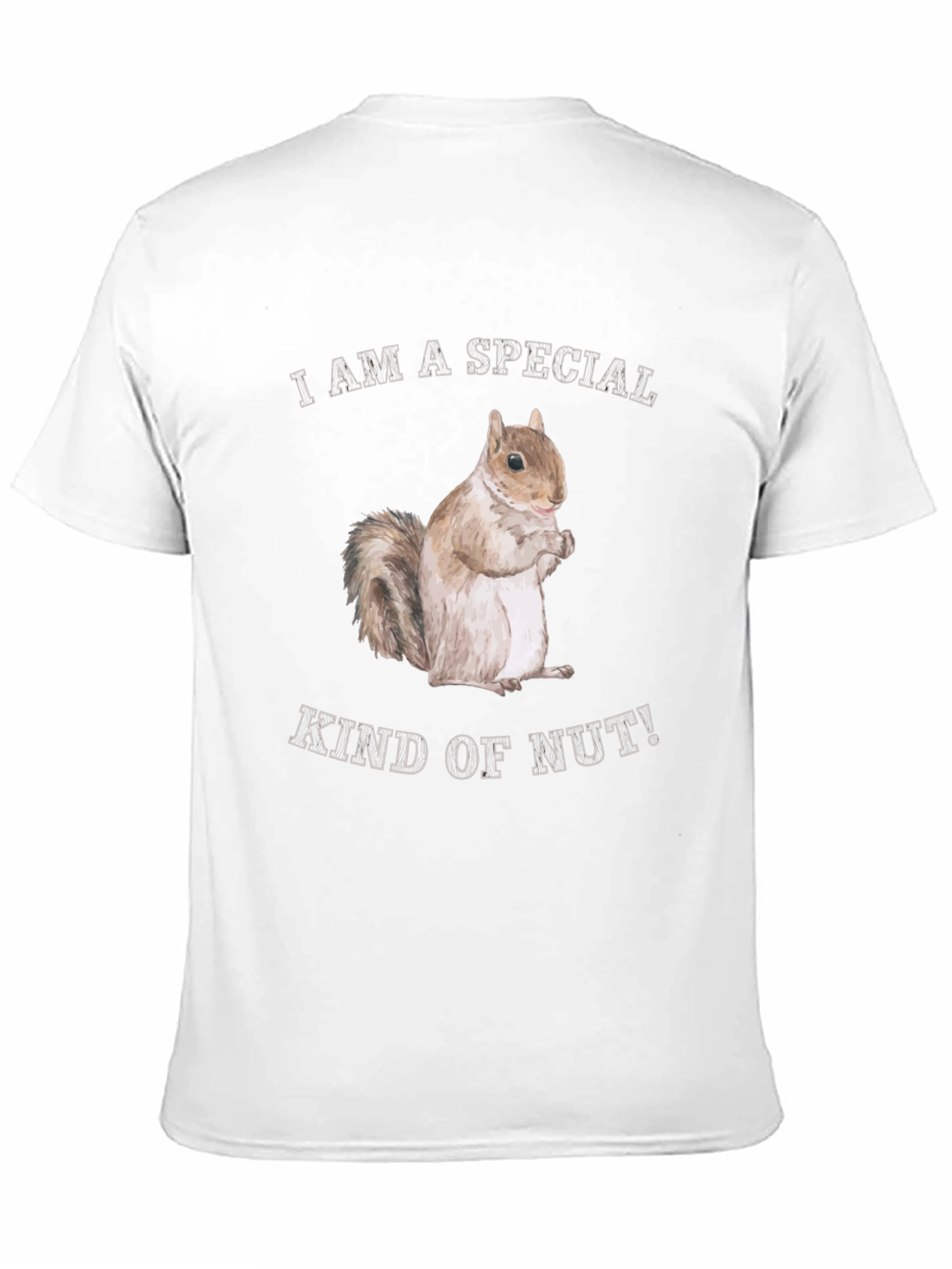 Black Funny Squirrel "Special Kind of Nut" Graphic T-Shirt view 11