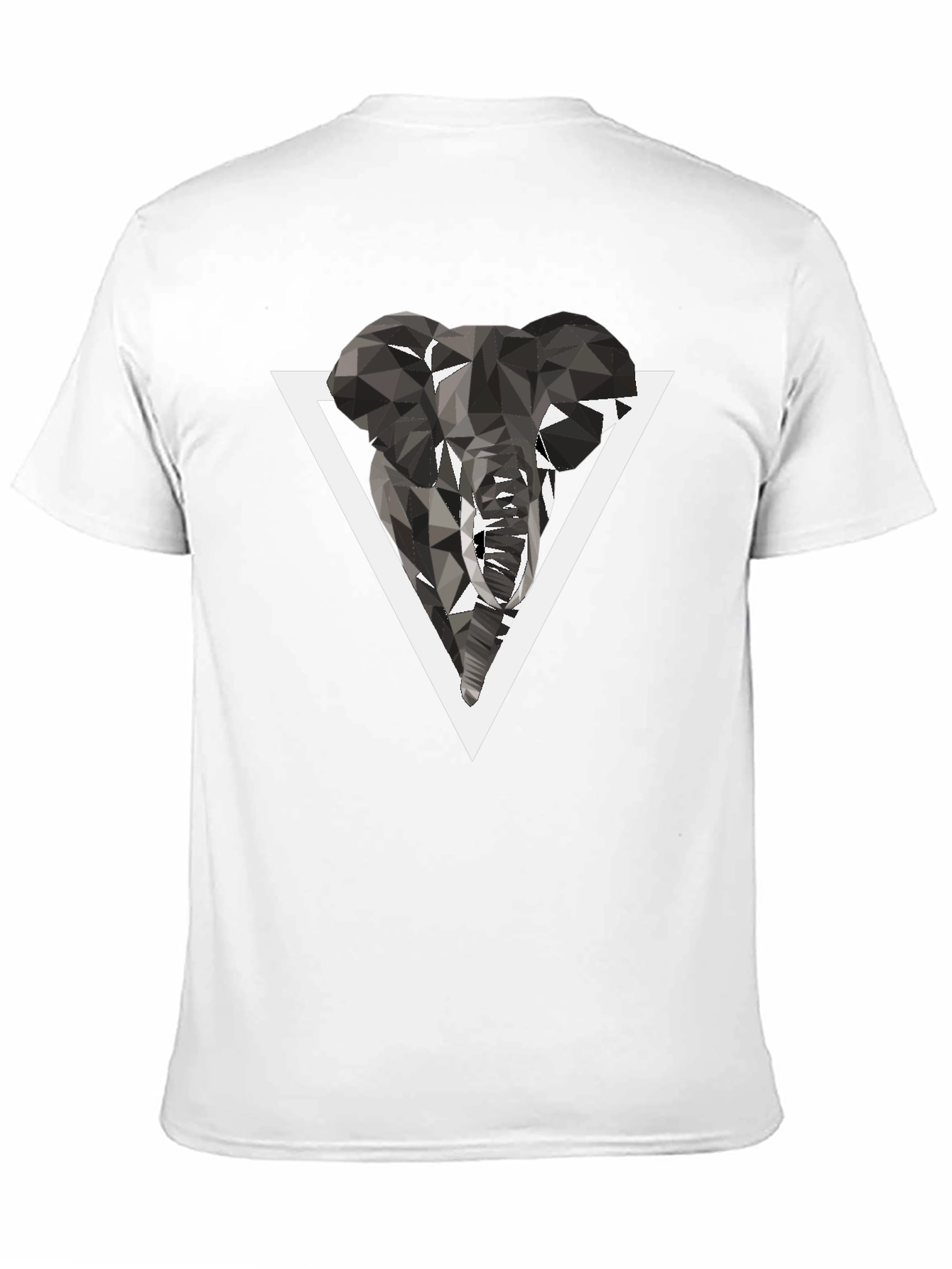 Black Geometric Elephant Graphic T-Shirt view 11