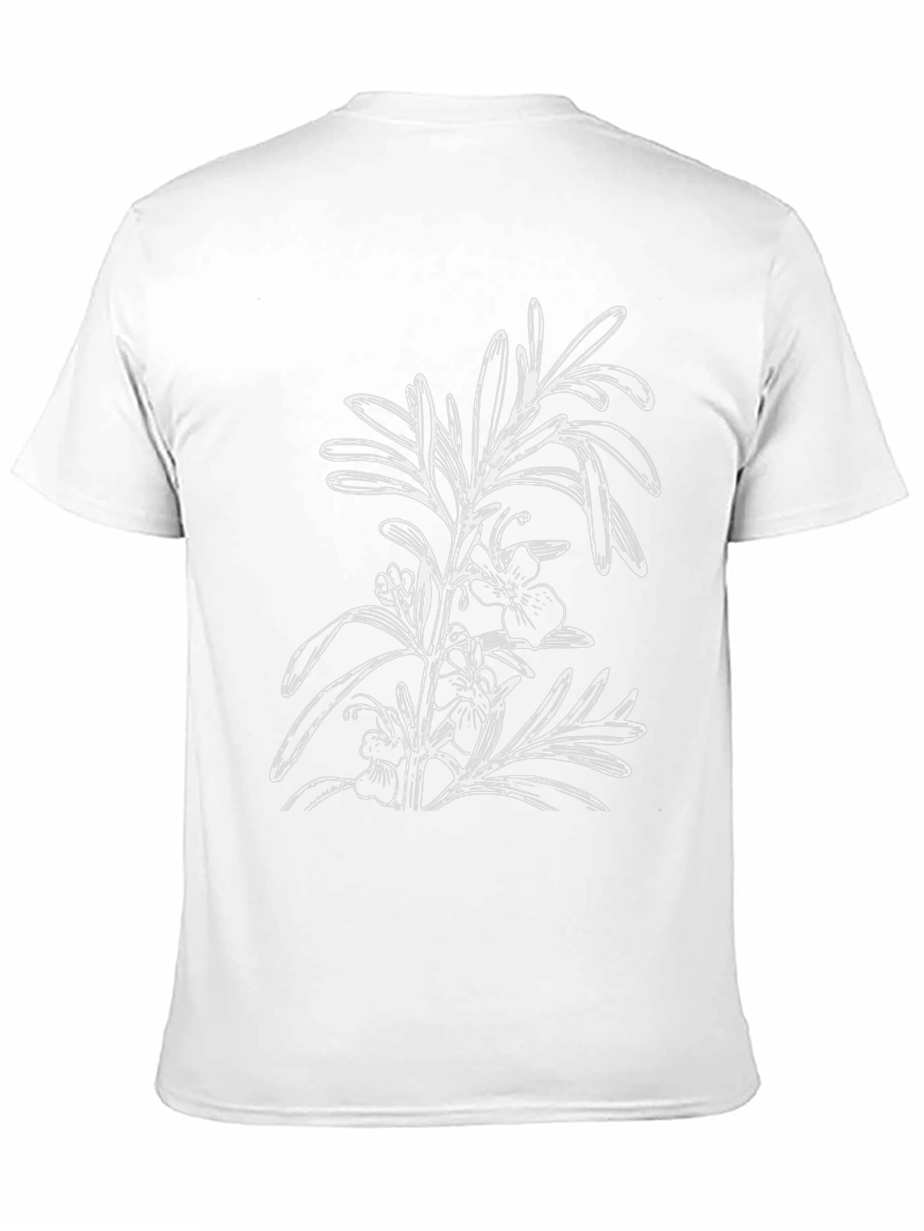 Black Black T-Shirt with Floral Botanical Graphic view 11