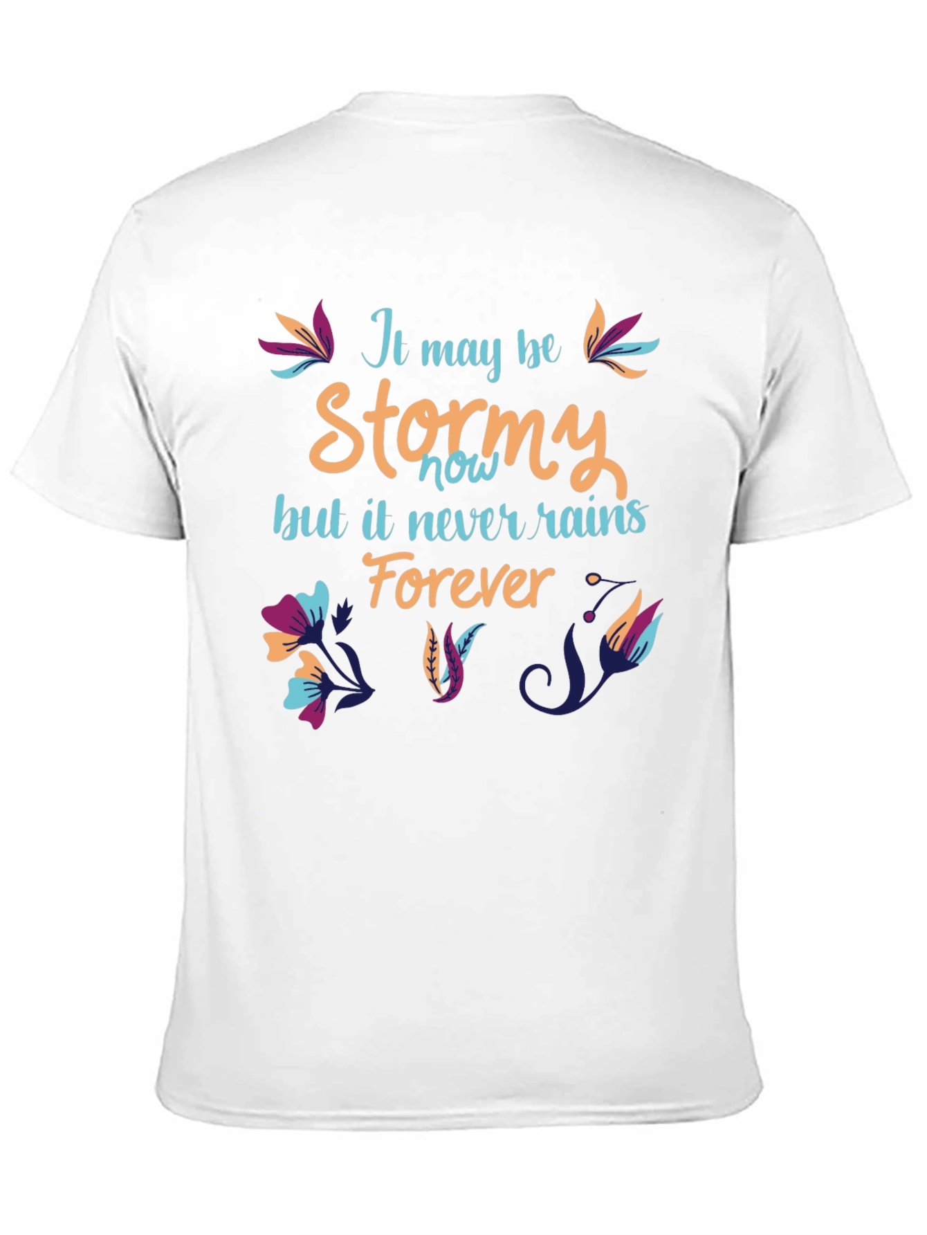 Black Stormy T-Shirt: It Never Rains Forever view 11
