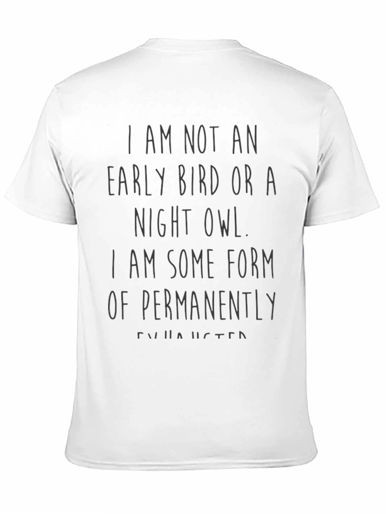 Black Funny "Permanently Exhausted" Graphic Tee view 11