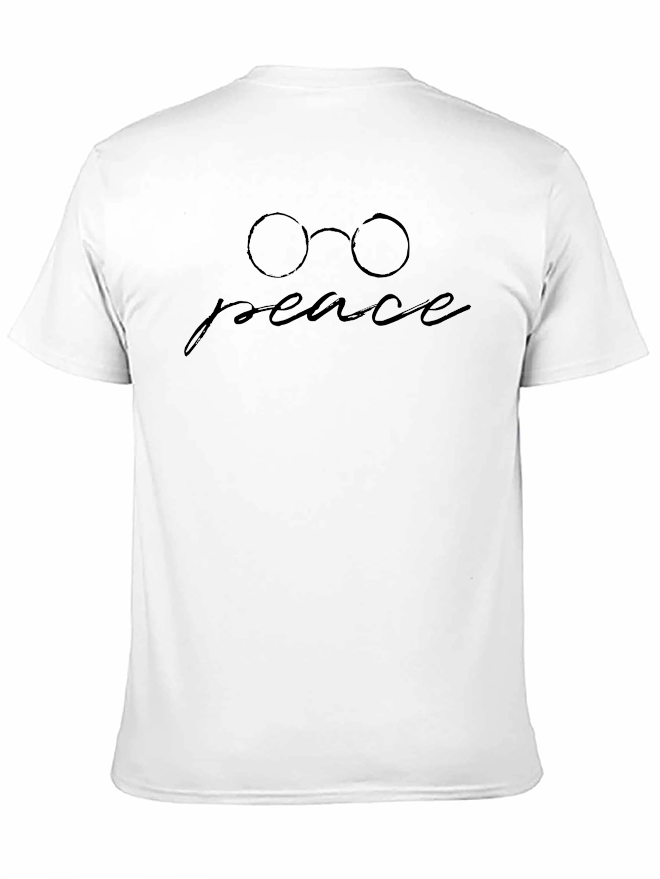 Black Peace Graphic T-Shirt - Black Cotton Blend Tee view 11