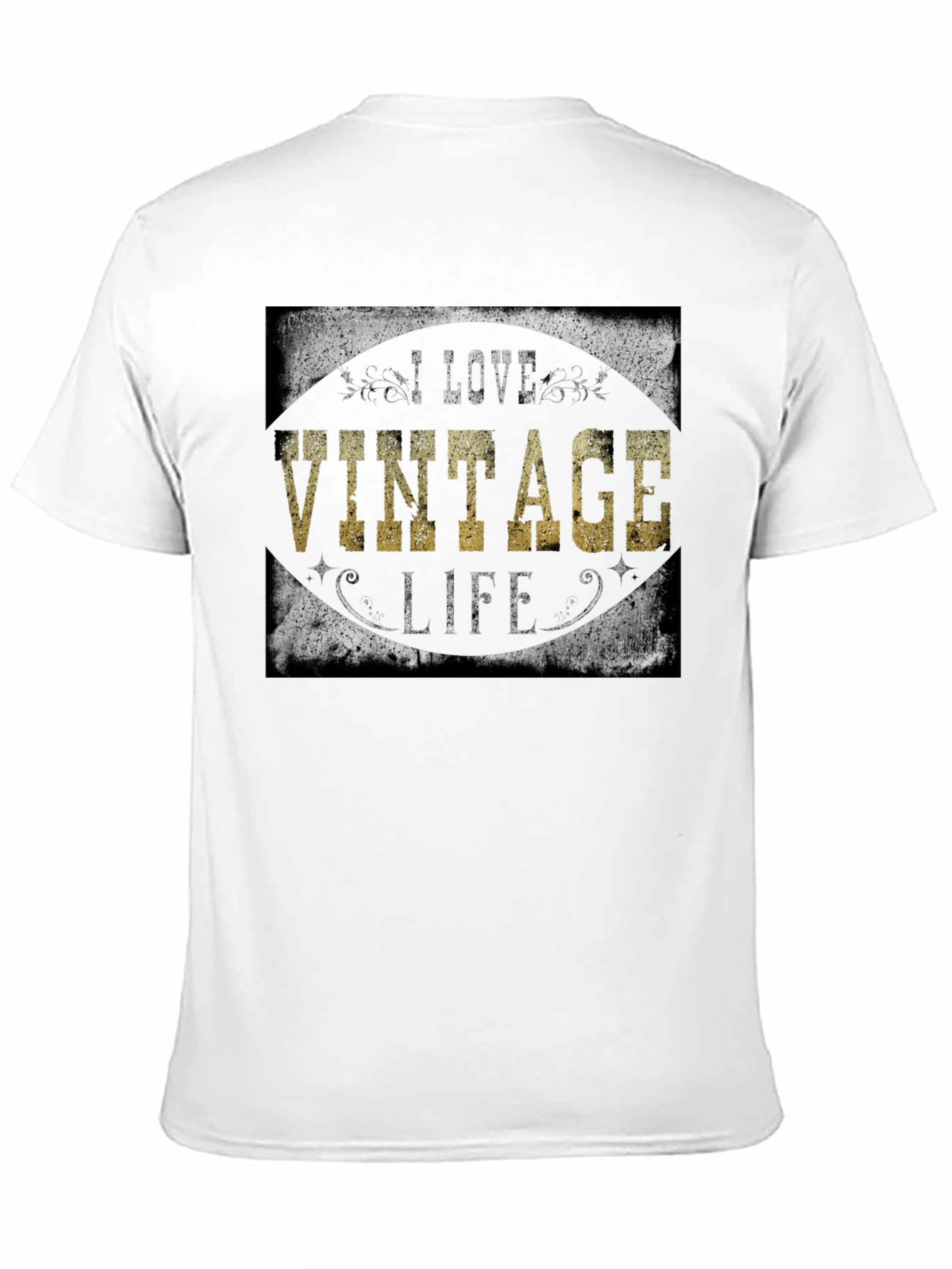Black I Love Vintage Life Black T-Shirt view 11