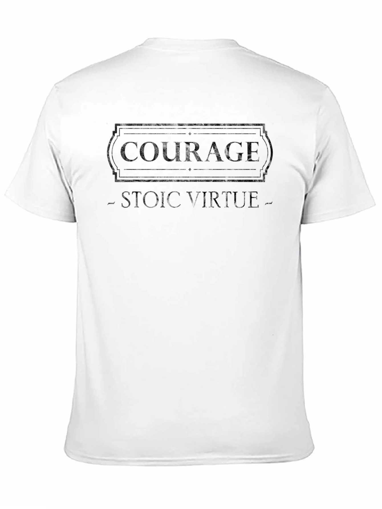 Black Courage Stoic Virtue Graphic Tee - Unisex T-Shirt view 11