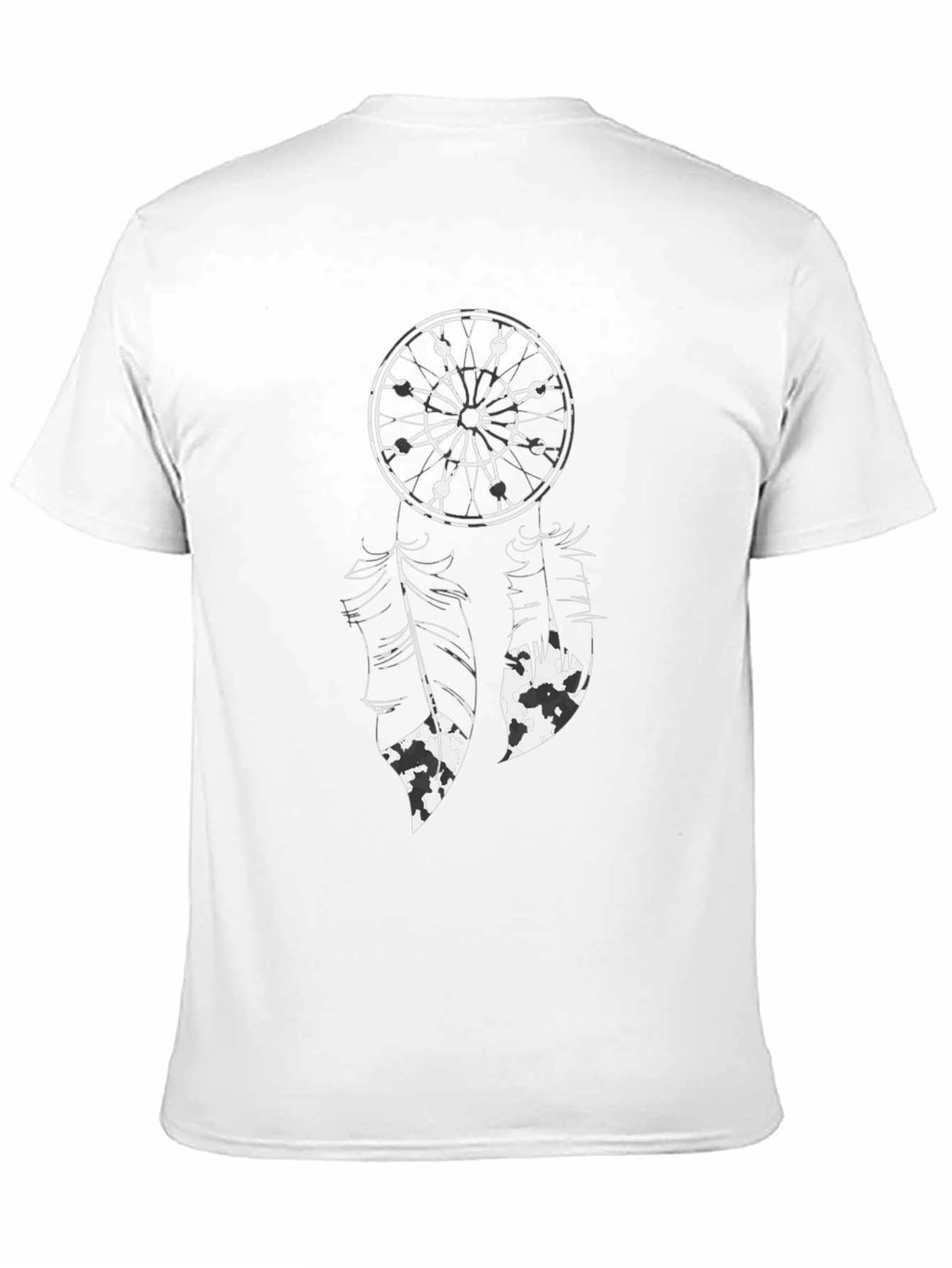 Black Dreamcatcher Graphic Tee - Black Cotton T-Shirt view 11