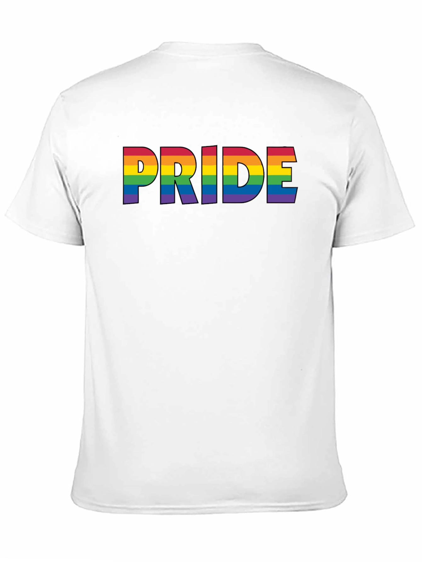 Black Pride Rainbow Graphic Tee - Black Cotton Blend T-Shirt view 11