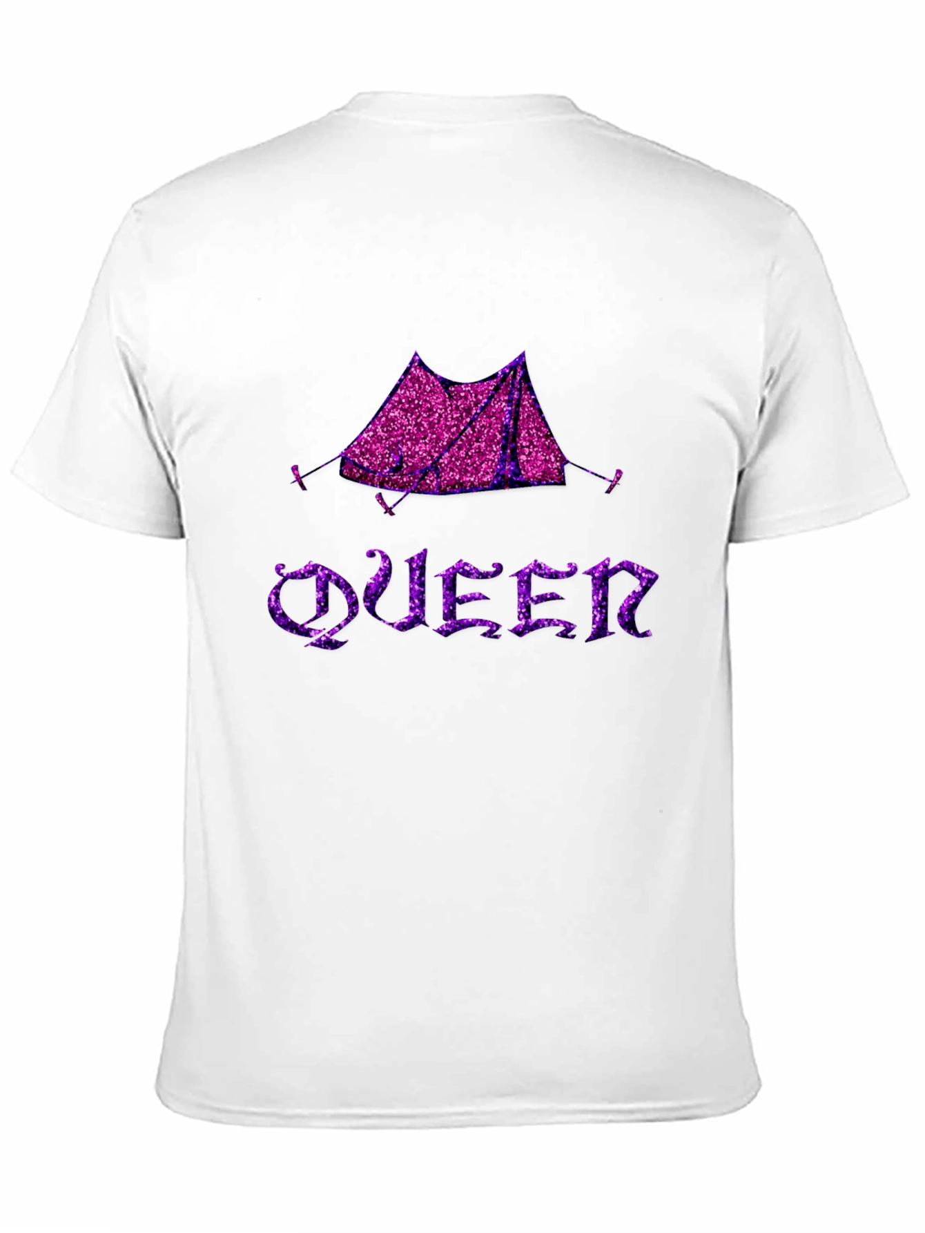 Black Glittery Tent Queen Graphic T-Shirt view 11