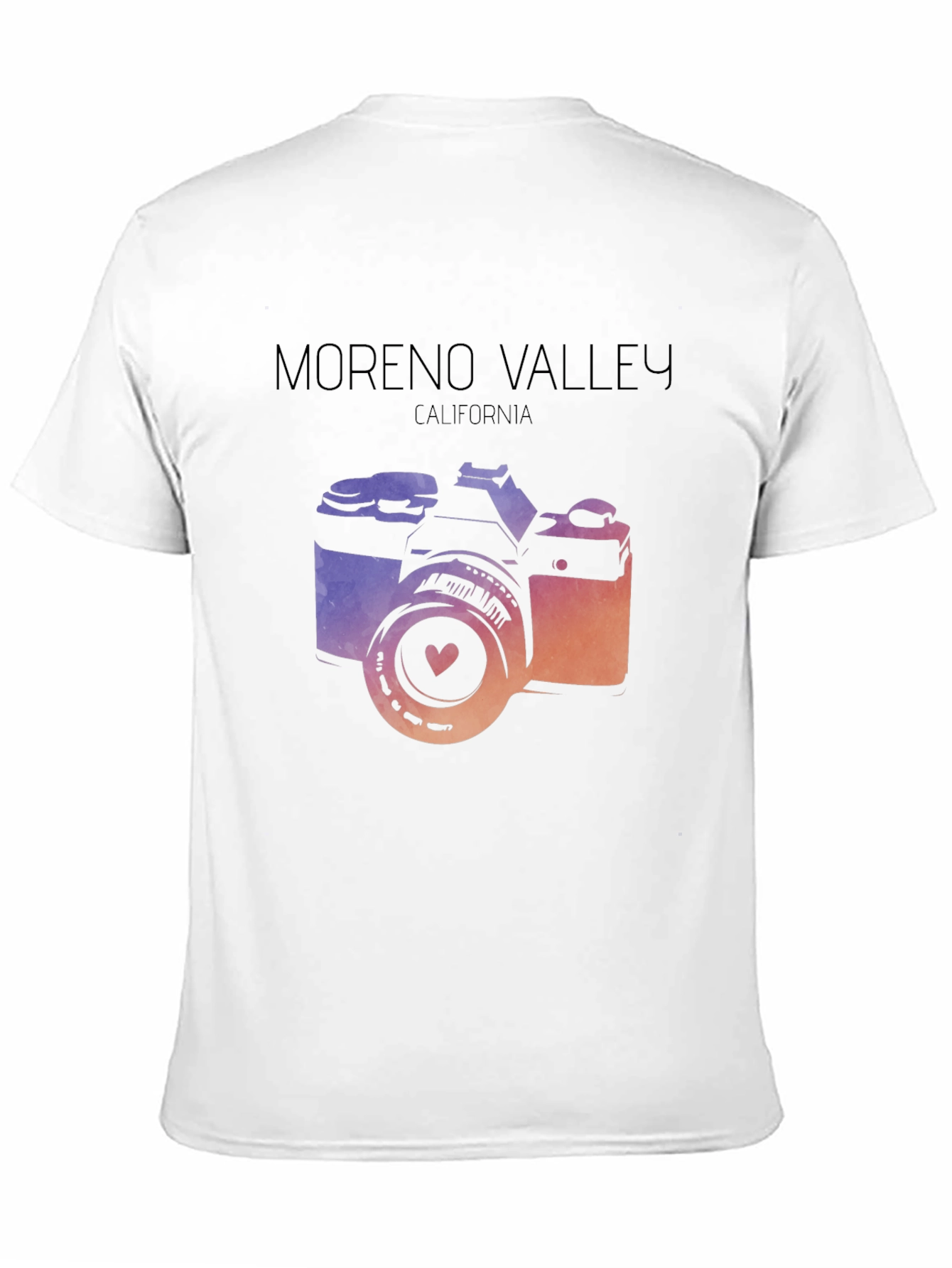 Black Moreno Valley California Camera T-Shirt view 11