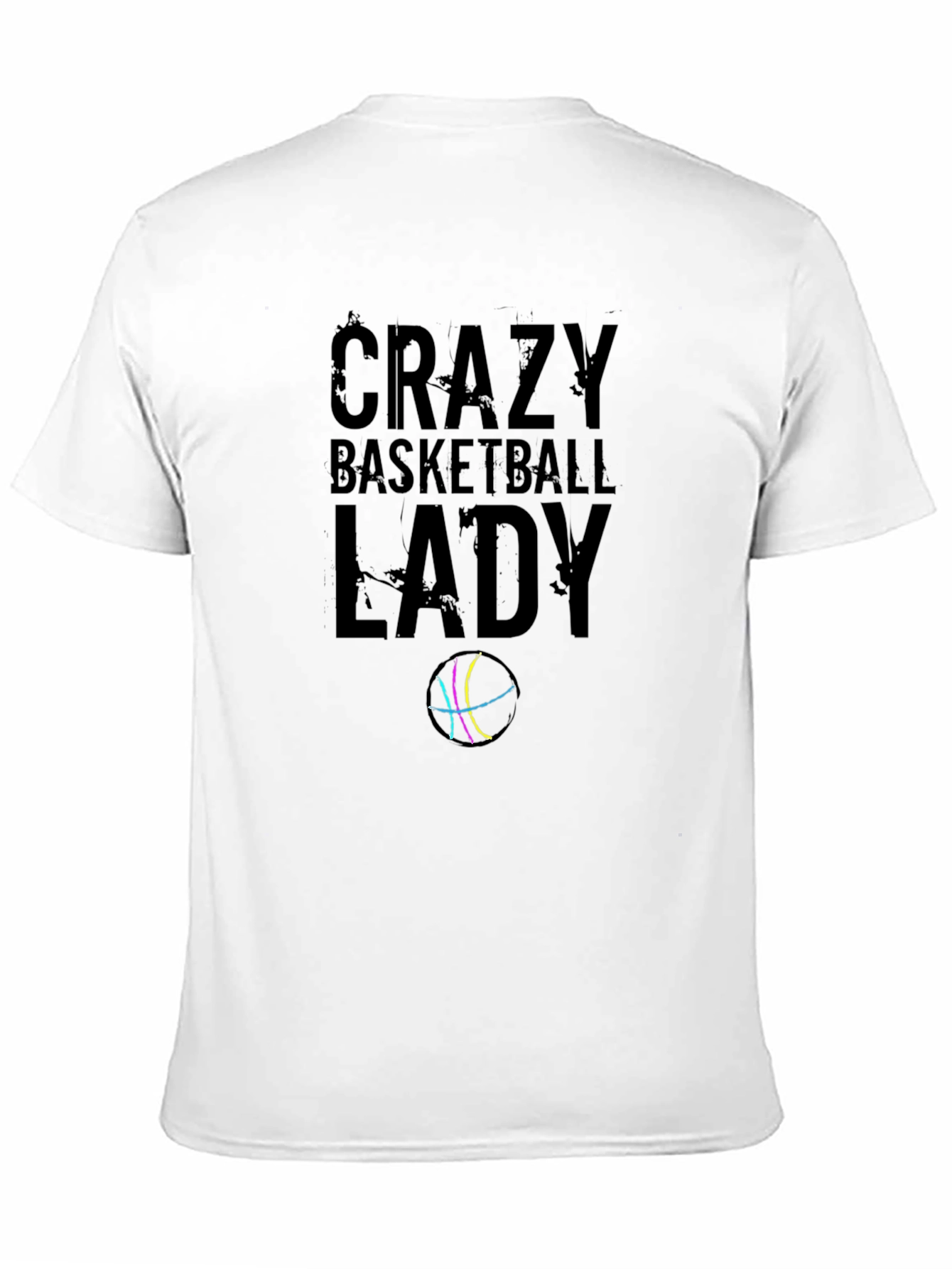 Black Crazy Basketball Lady Graphic Tee - Black view 11