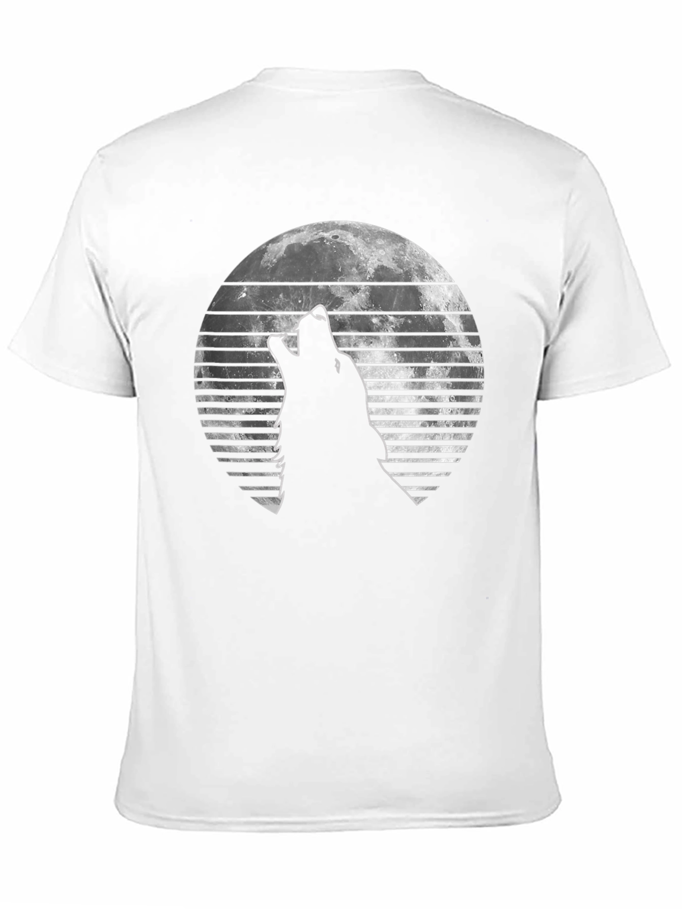 Black Wolf Moon Graphic Tee - Black Cotton T-Shirt view 11