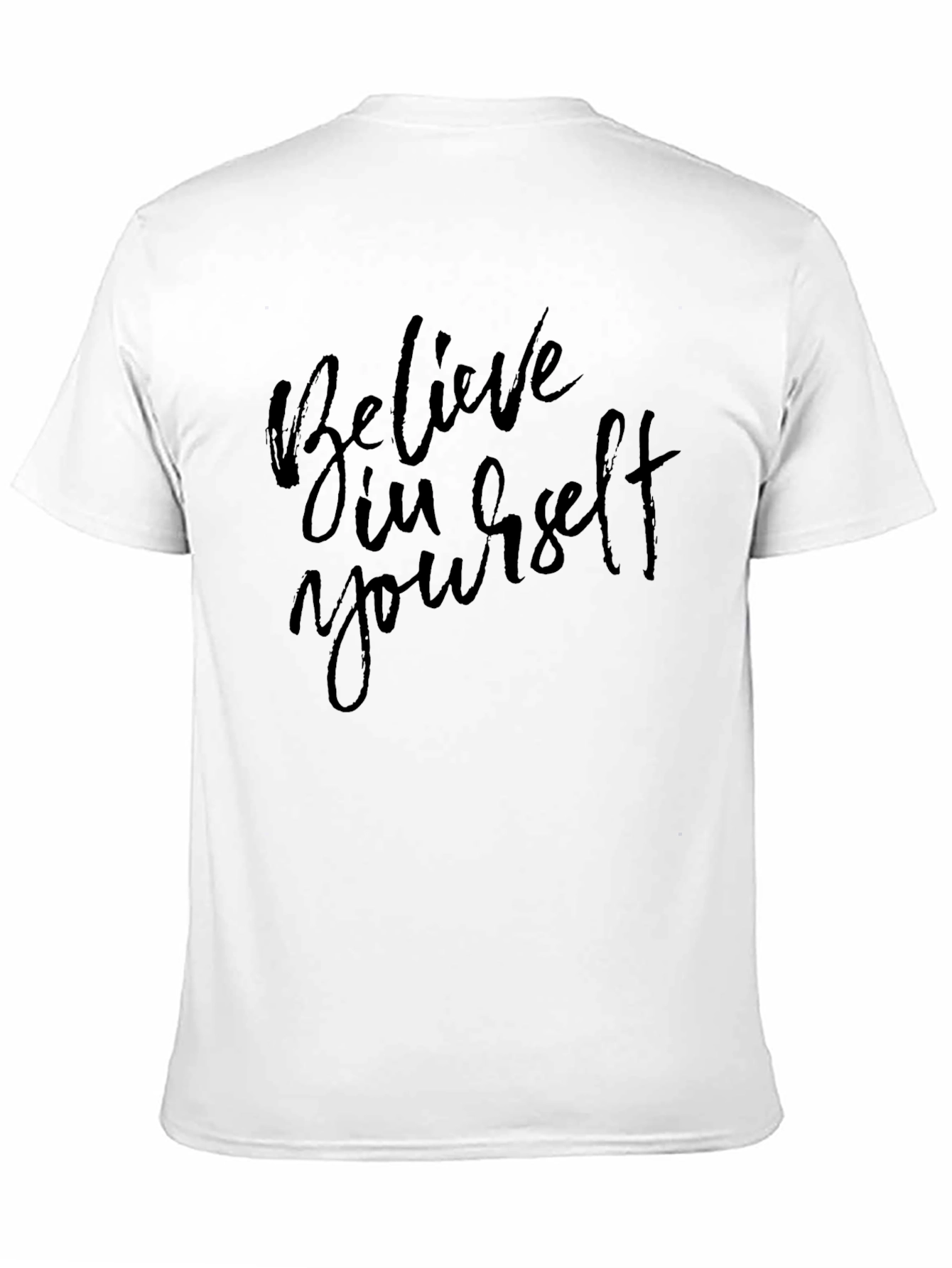 Black Believe In Yourself Graphic Black T-Shirt view 11
