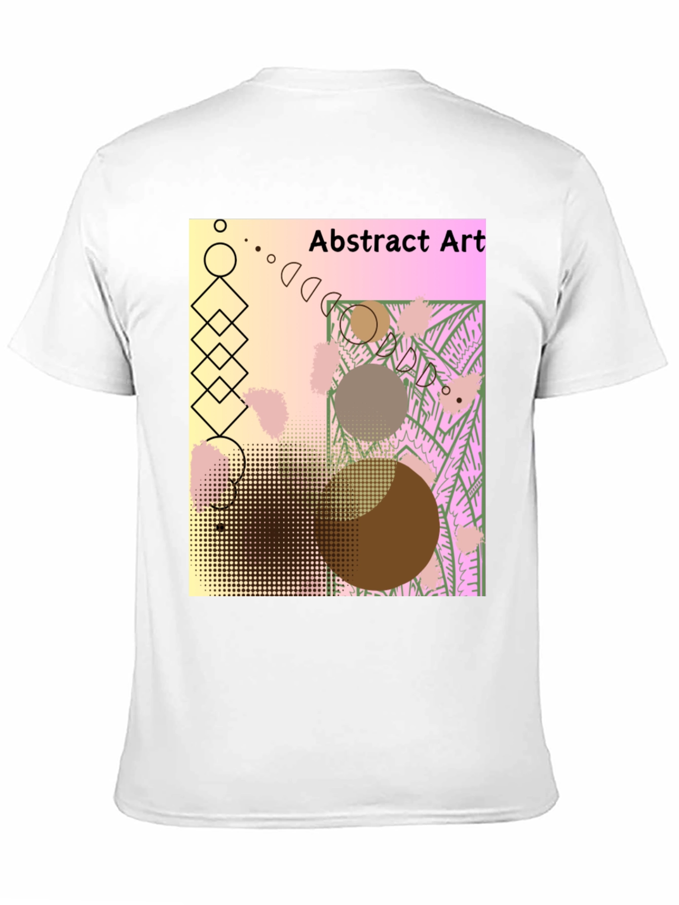 Black Abstract Art Graphic Tee - Unique Design view 11