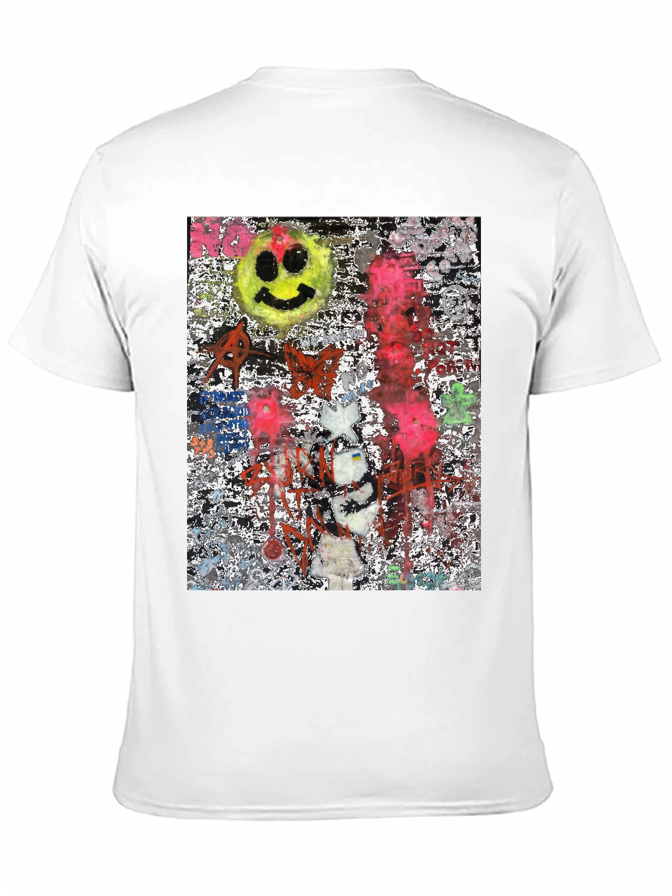 Black Edgy Graphic Print Crew Neck T-Shirt view 11