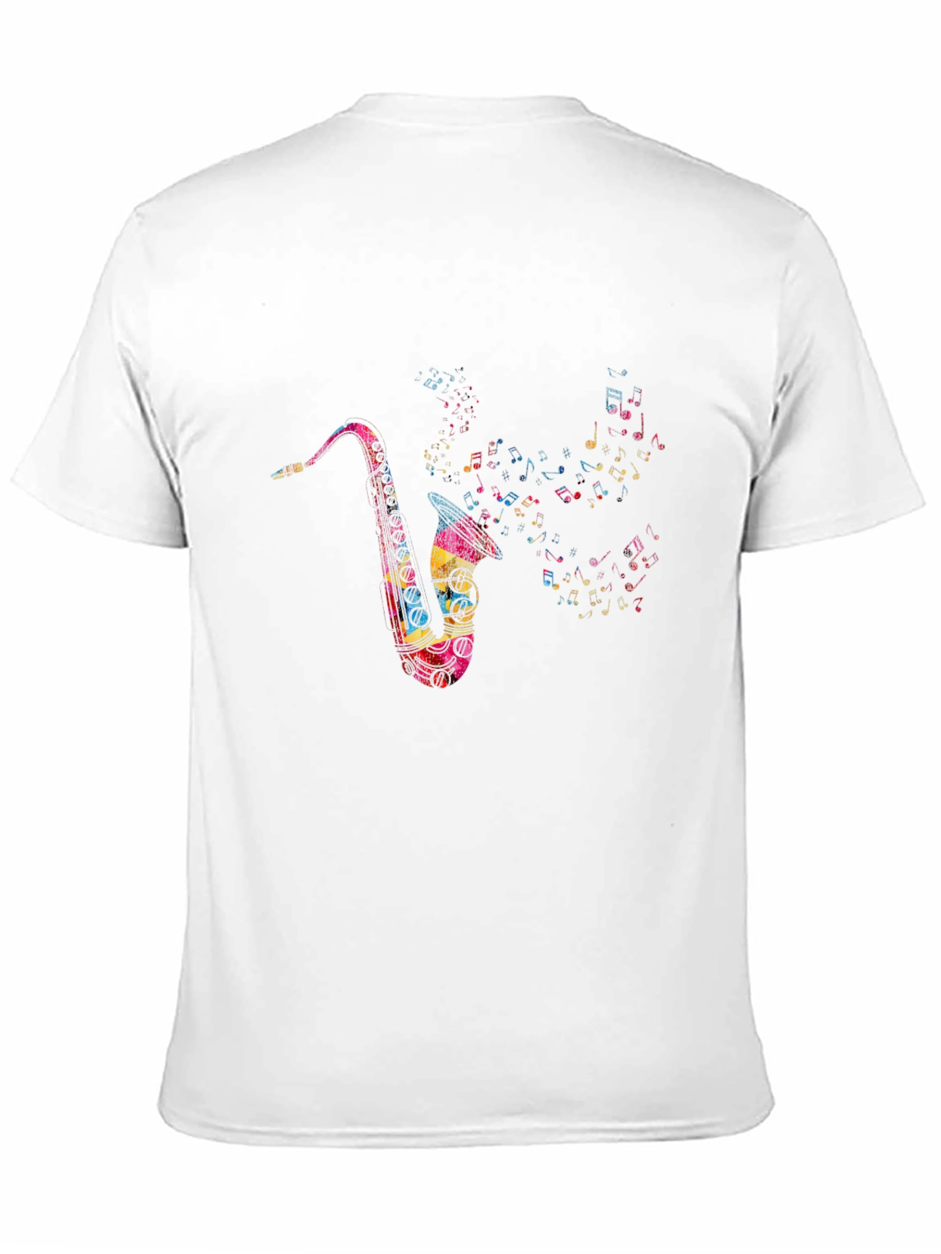 Black Saxophone Music Note T-Shirt - Mens view 11