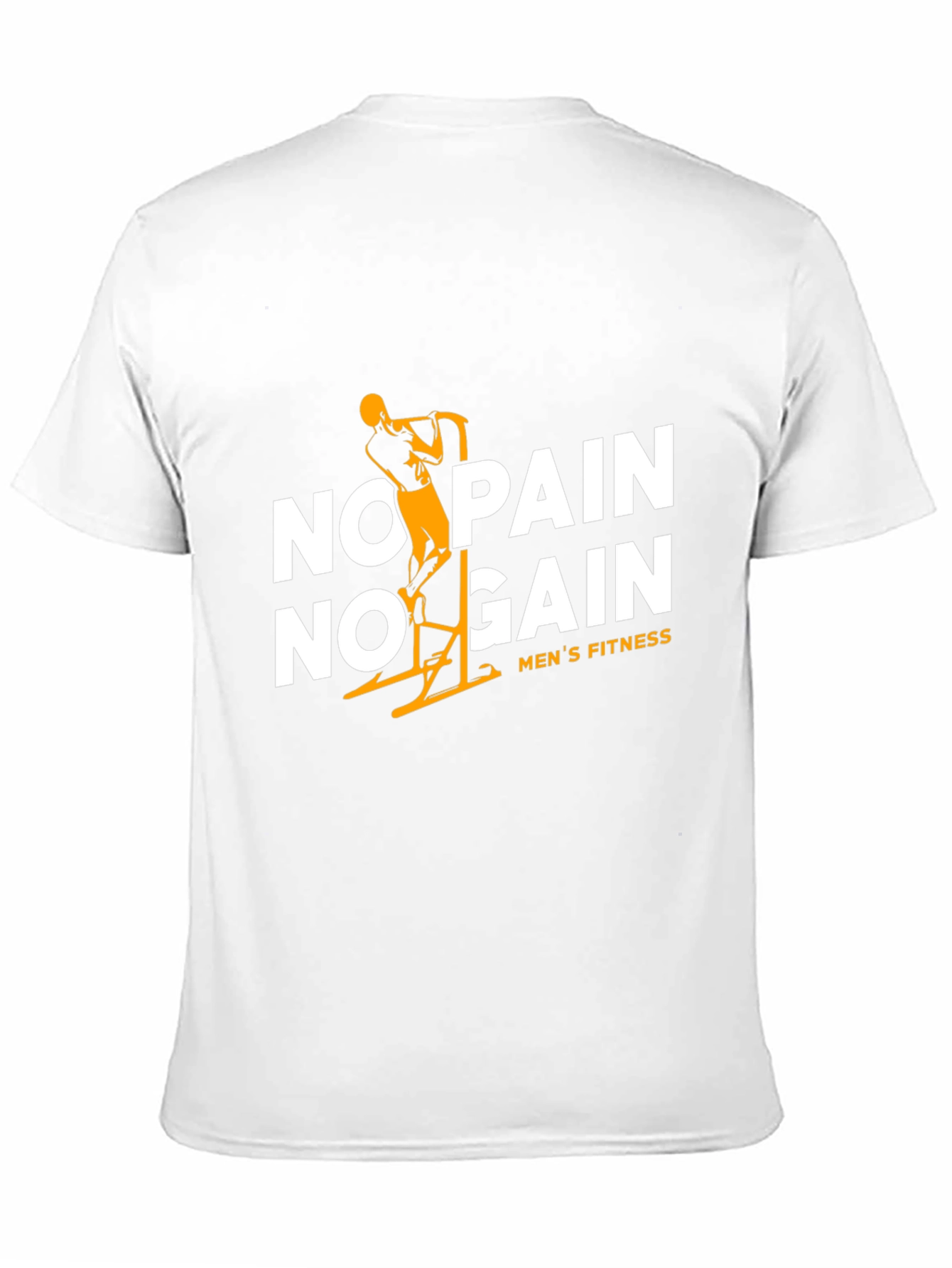 Black No Pain No Gain Men's Fitness Black T-Shirt view 11