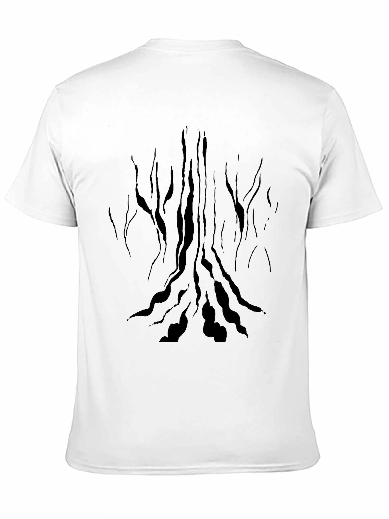 Black Abstract Tree Black T-Shirt view 11