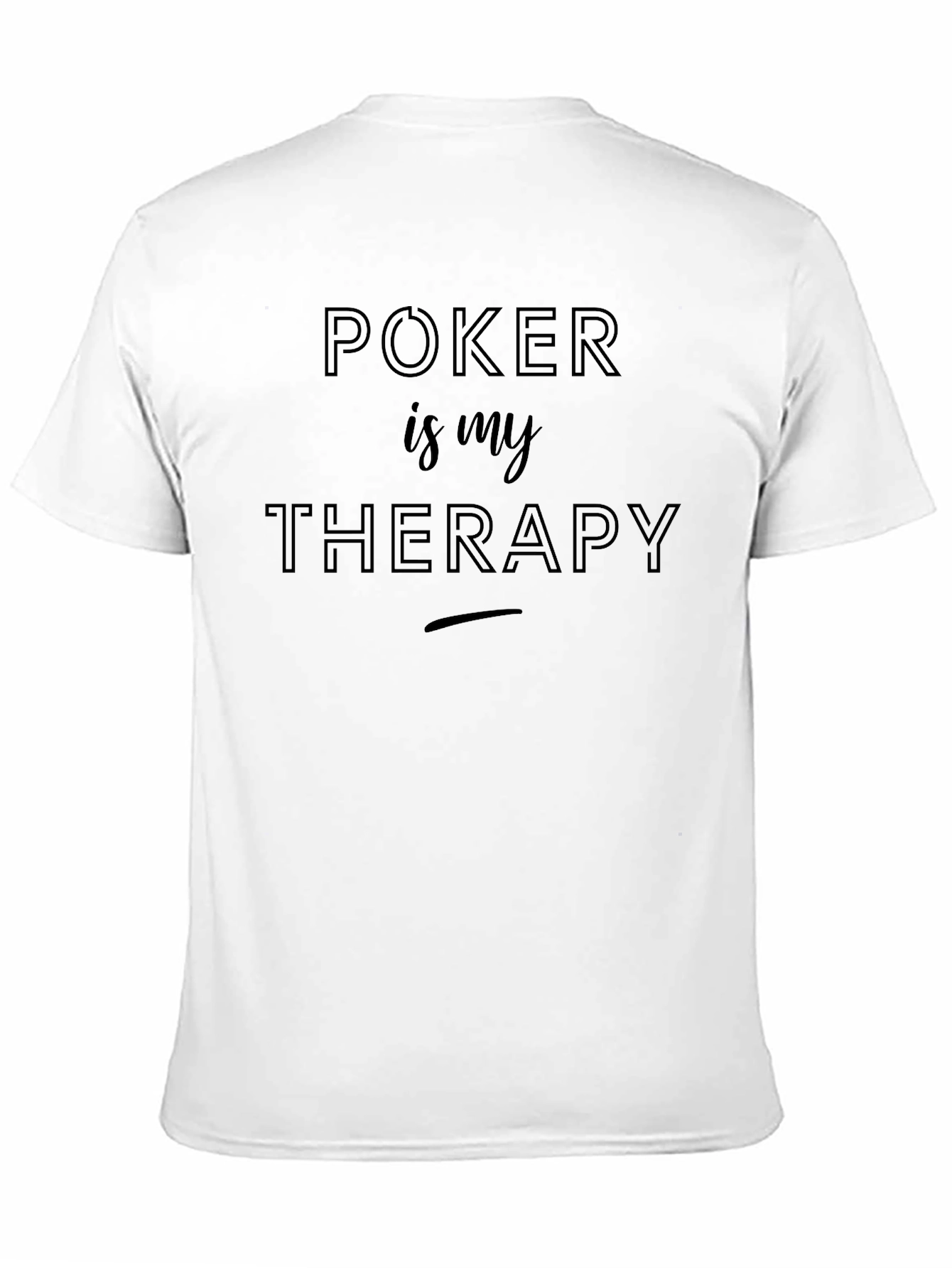 Black Poker is My Therapy Black Graphic Tee view 11