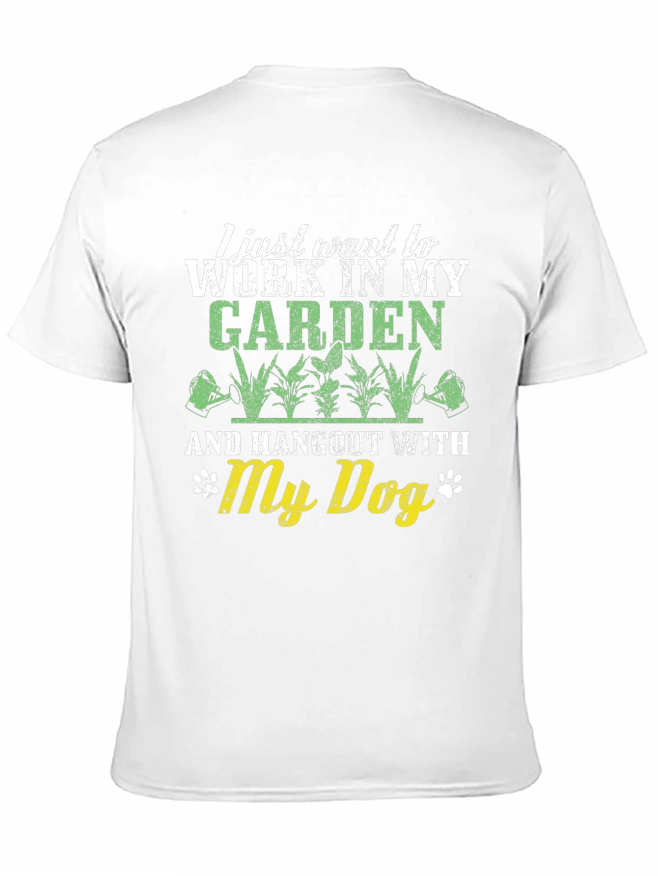 Black Gardening & Dog Lover T-Shirt - Men's Black Crew Neck Tee view 11