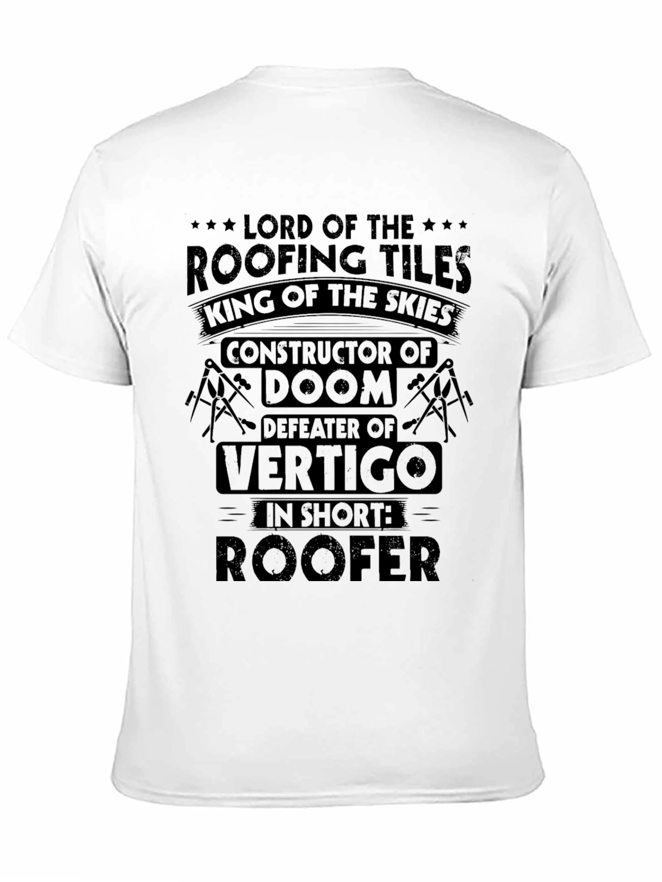 Black Lord of the Roofing Tiles Graphic T-Shirt view 11