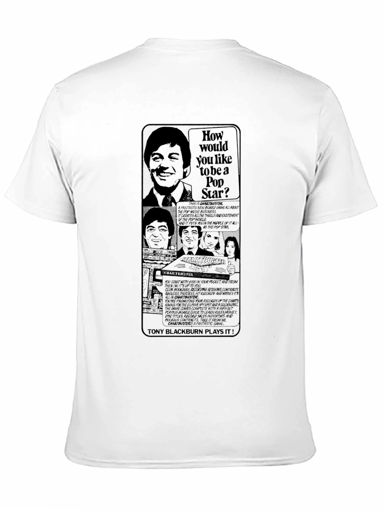 Black Pop Star T-Shirt - Retro Music Tee view 11