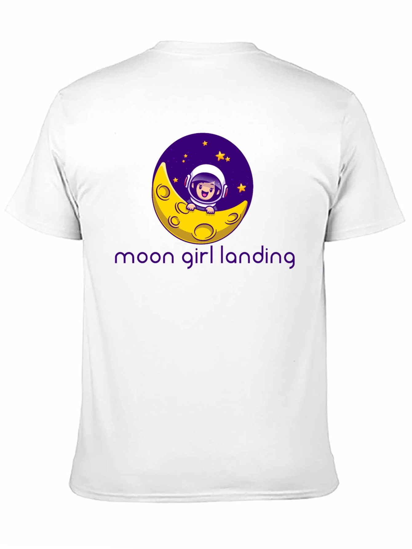 Black Moon Girl Landing Black T-Shirt view 11