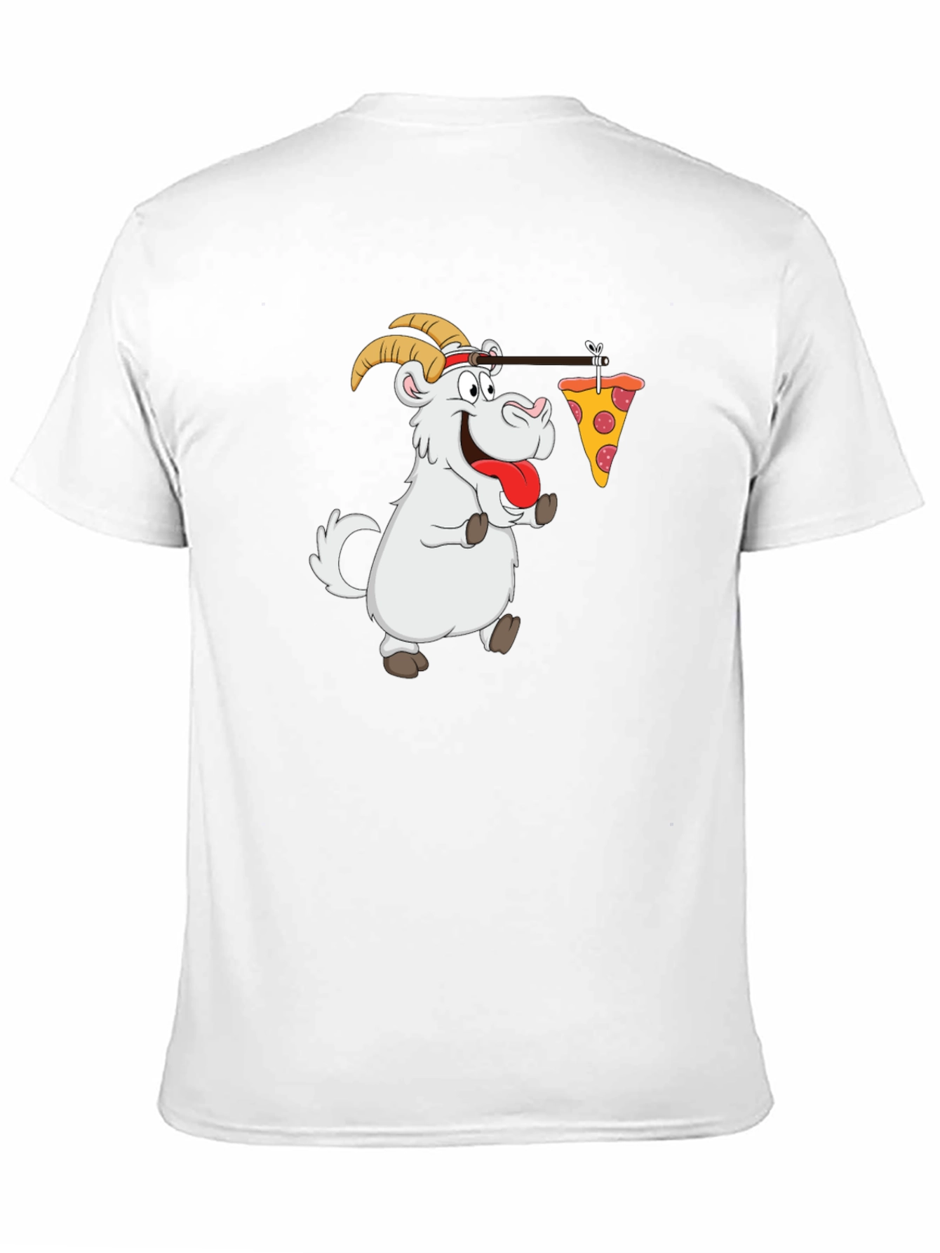Black Goat Pizza T-Shirt - Funny Graphic Tee view 11