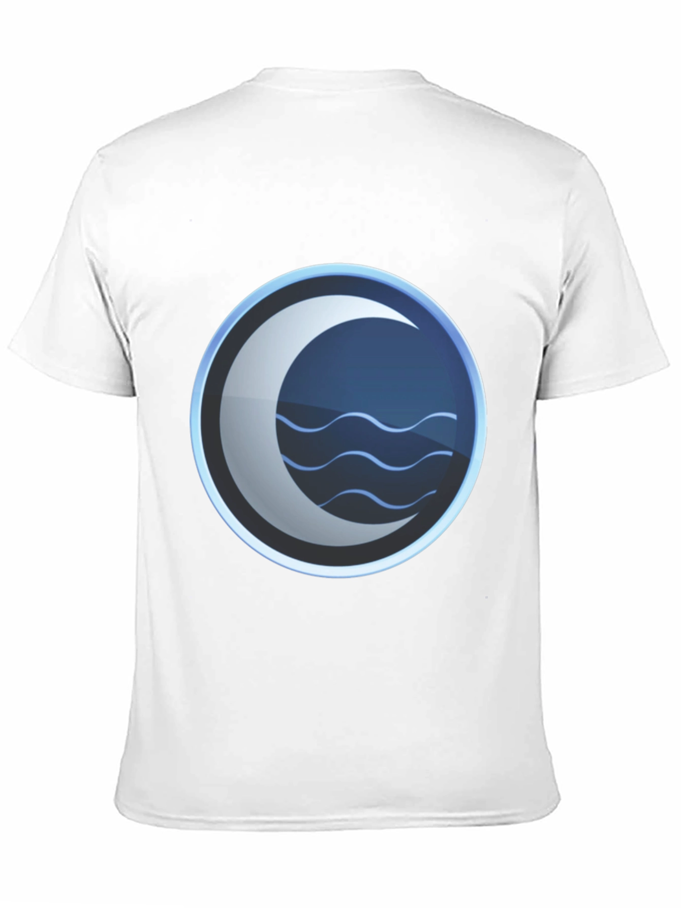 Black Mystic Crescent Wave Graphic Tee - Black Cotton Blend view 11