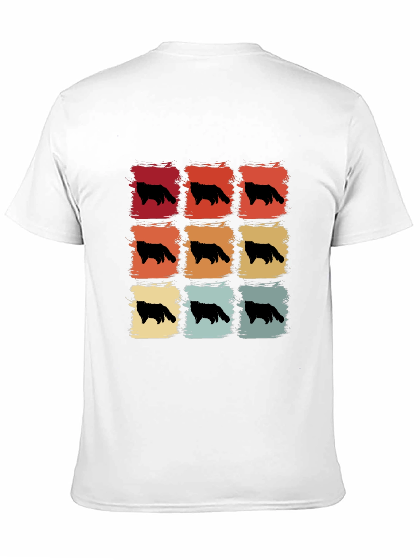 Black Retro Dog Silhouette T-Shirt view 11