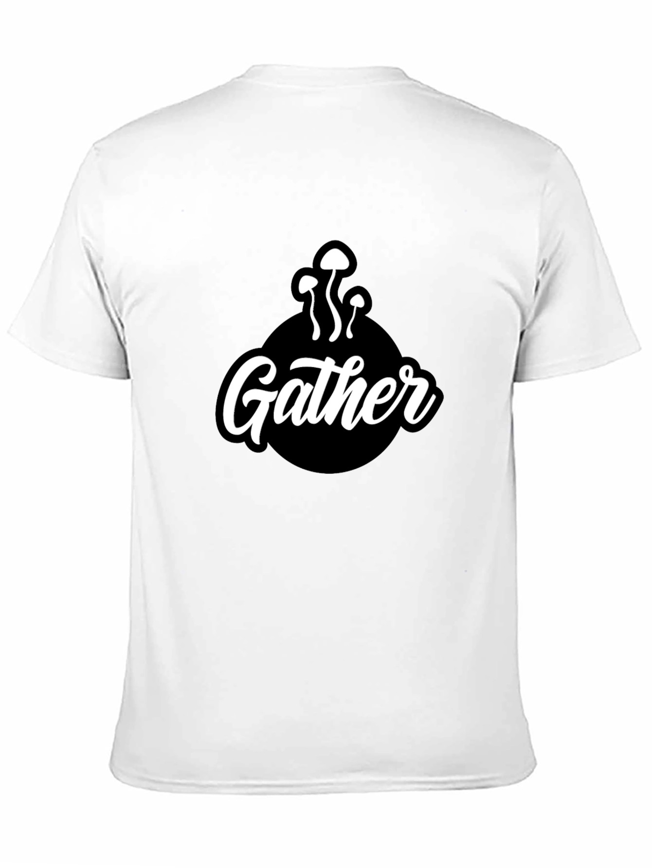 Black Mushroom Gather T-Shirt - Black Graphic Tee view 11