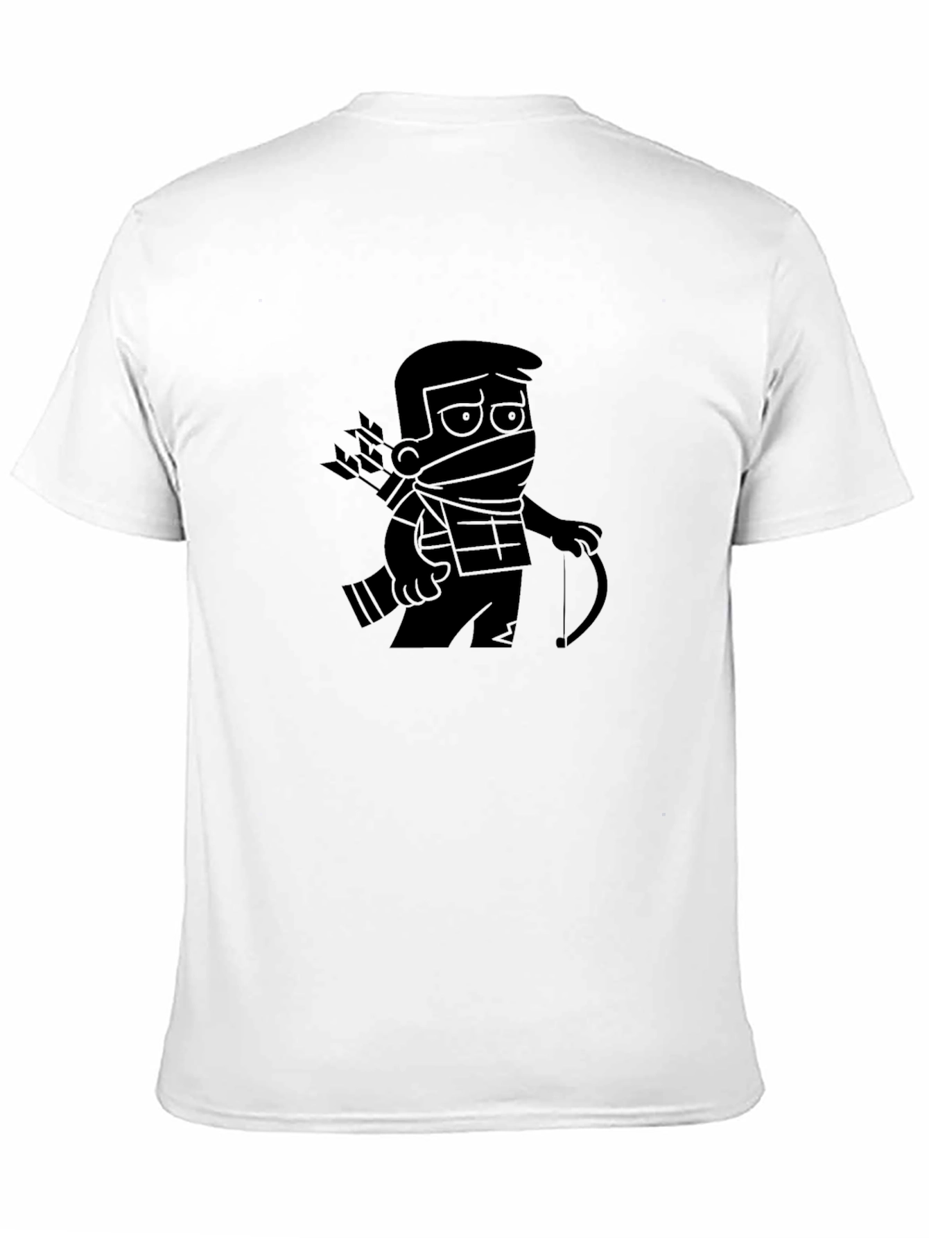 Black Ninja Archer Graphic Tee - Black Cotton Blend T-Shirt view 11