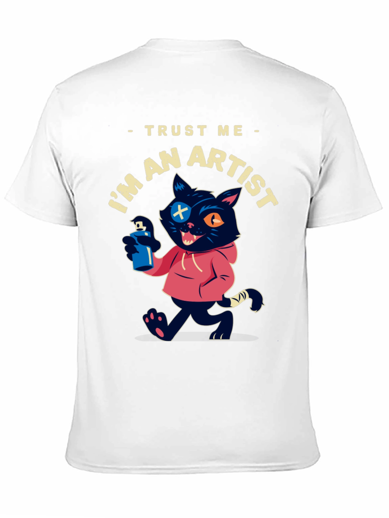 Black Trust Me I'm An Artist Cat T-Shirt view 11