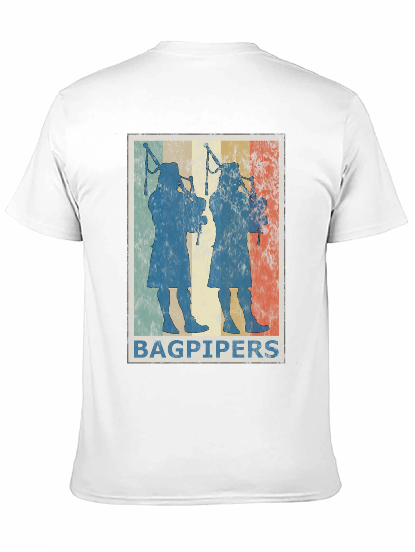 Vintage Bagpipers Graphic Tee - Black - 11