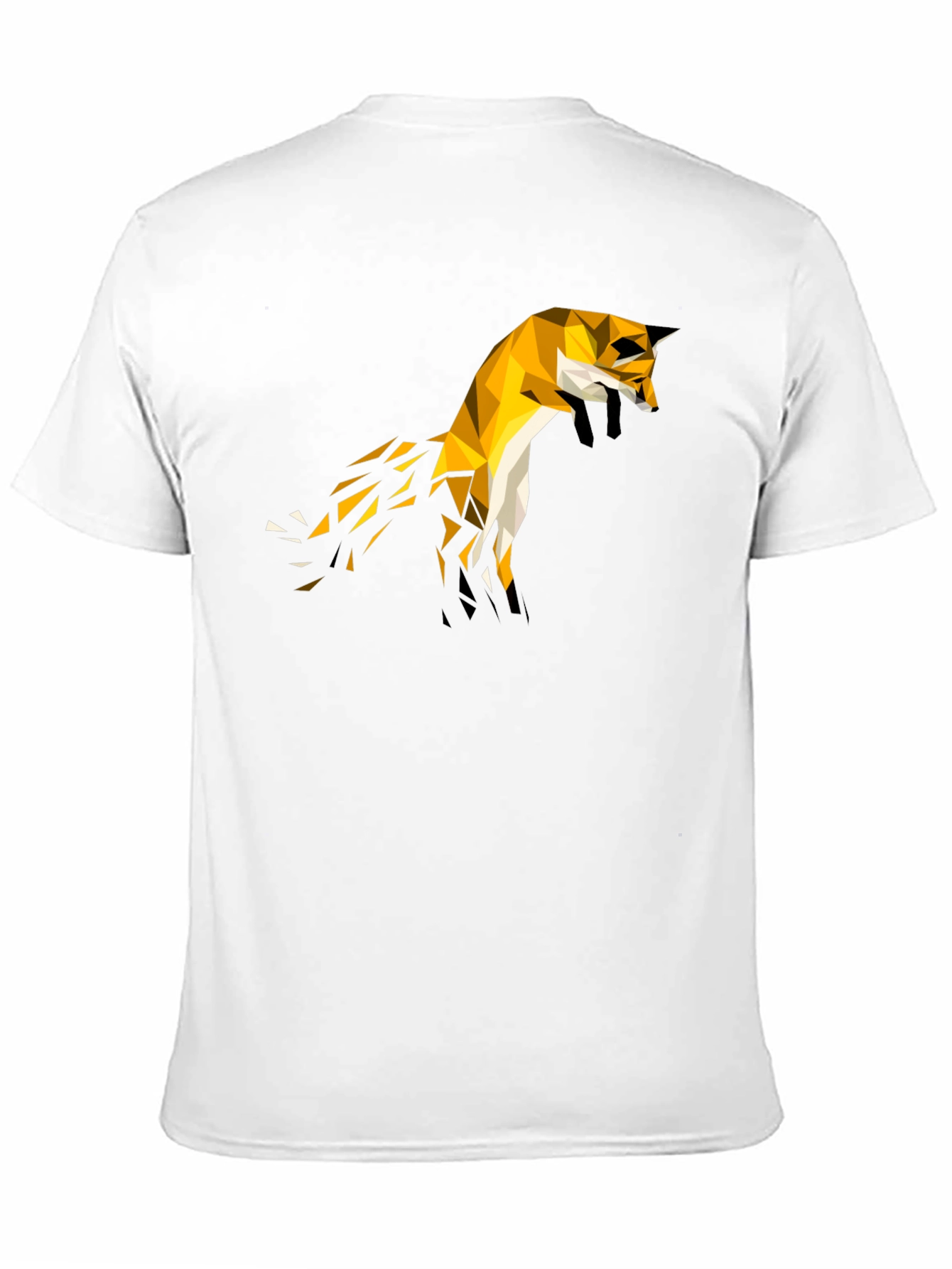 Black Geometric Fox Tee - Modern Graphic T-Shirt view 11