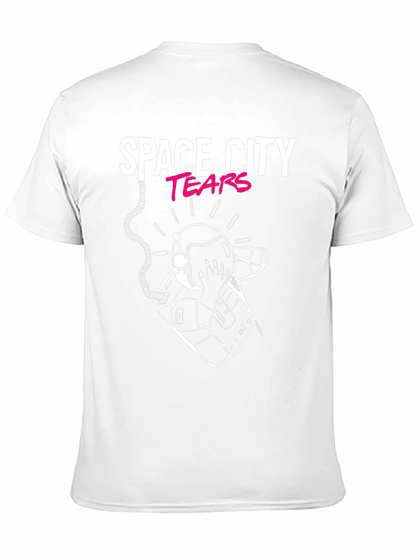 Black Space City Tears Graphic Black T-Shirt view 11