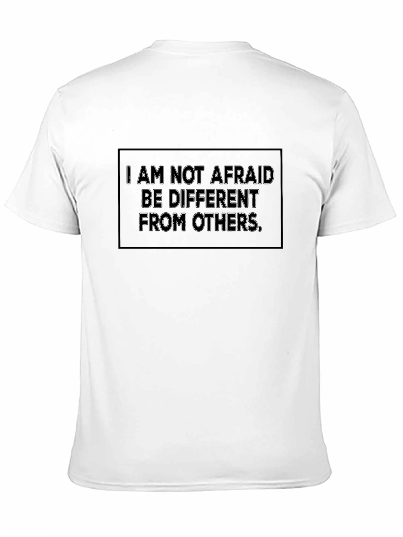 Black Unique "I Am Not Afraid" Graphic Black T-Shirt view 11