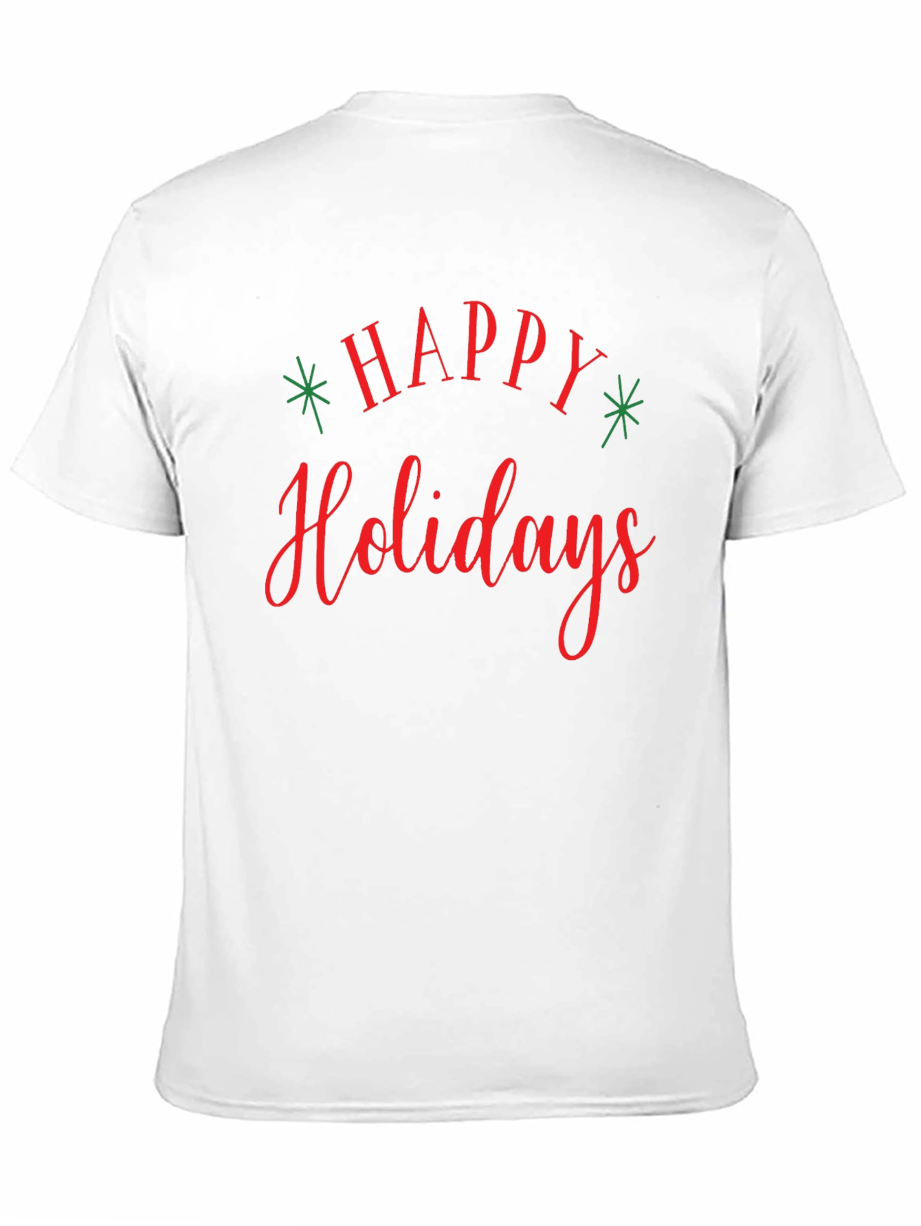 Black Happy Holidays Graphic T-Shirt - Festive Holiday Apparel view 11