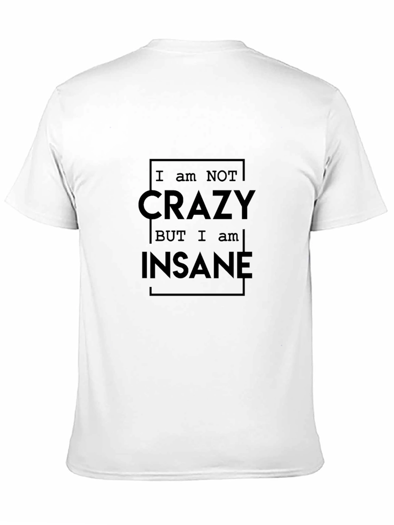 Black Crazy Insane Graphic Tee - Mens Black T-Shirt view 11