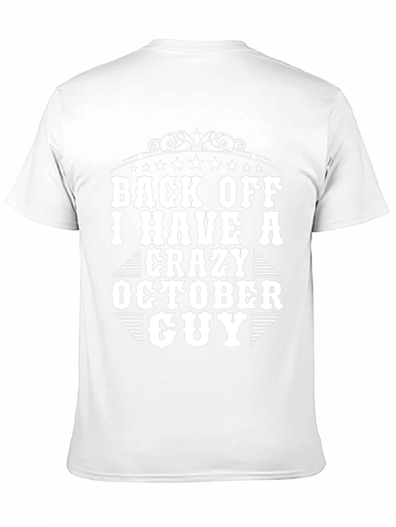Black Back Off Crazy October Guy T-Shirt view 11