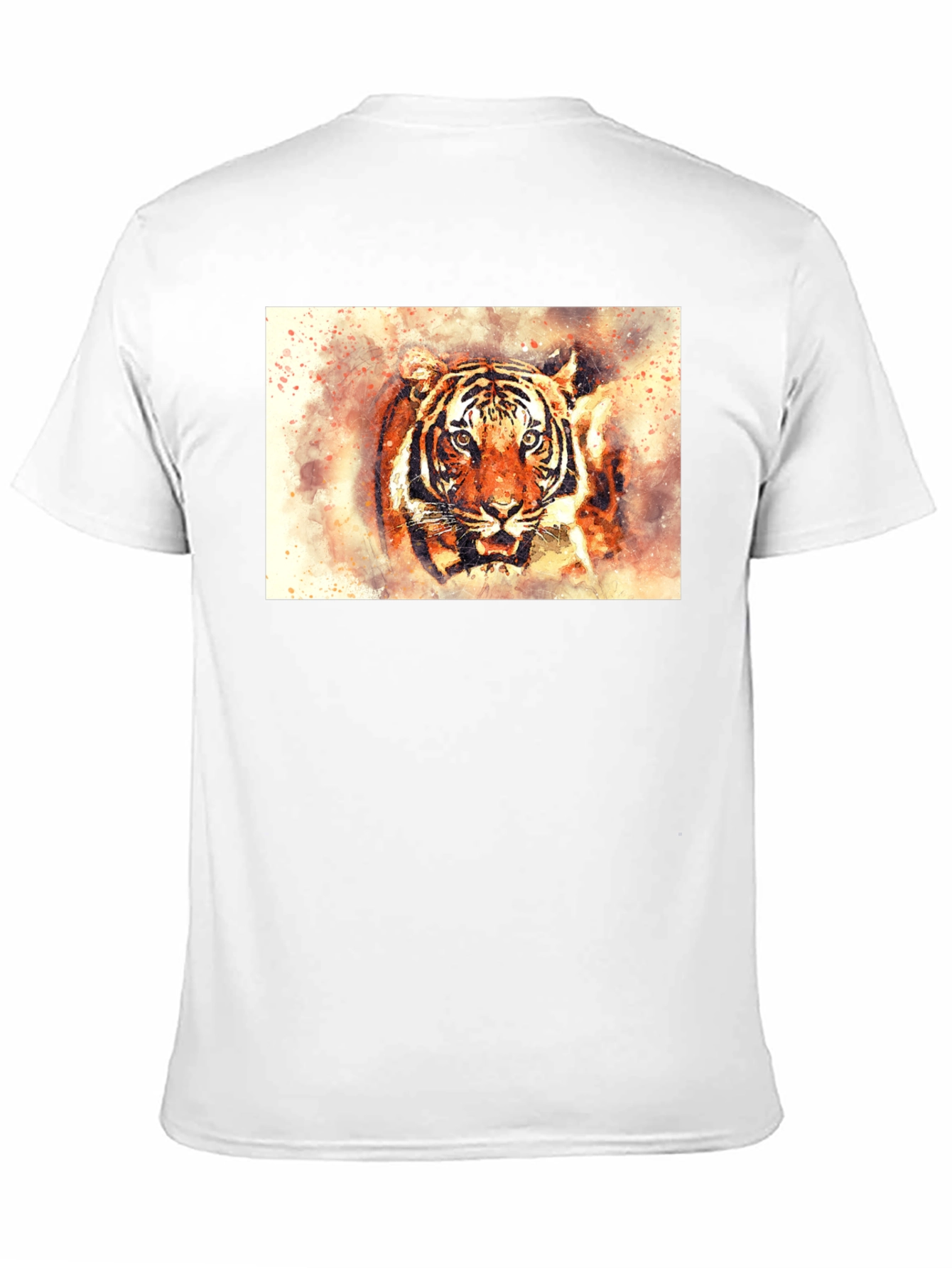Black Tiger Watercolor Graphic Tee view 11