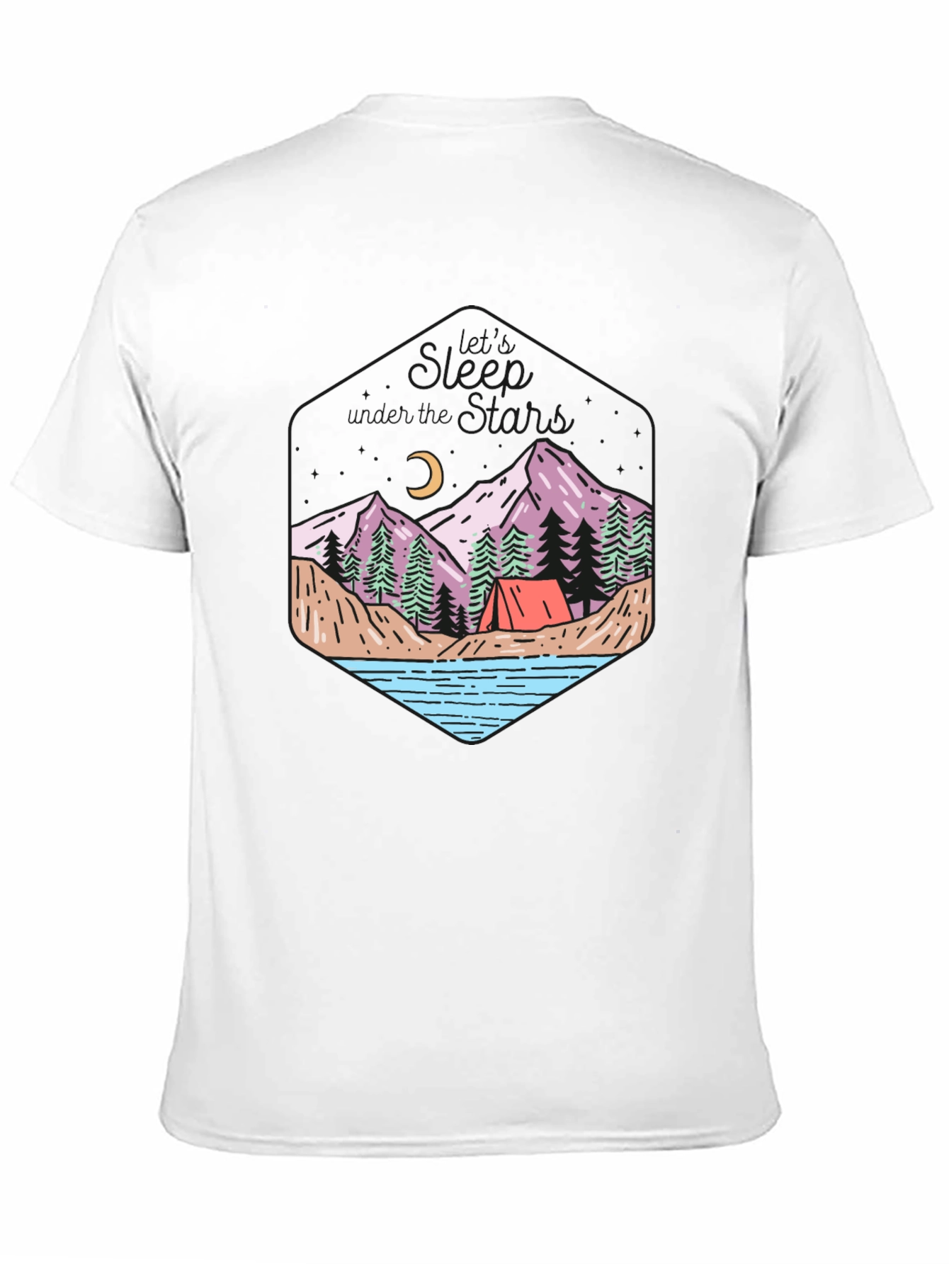 Black Outdoor Adventure T-Shirt - Camping Theme view 11