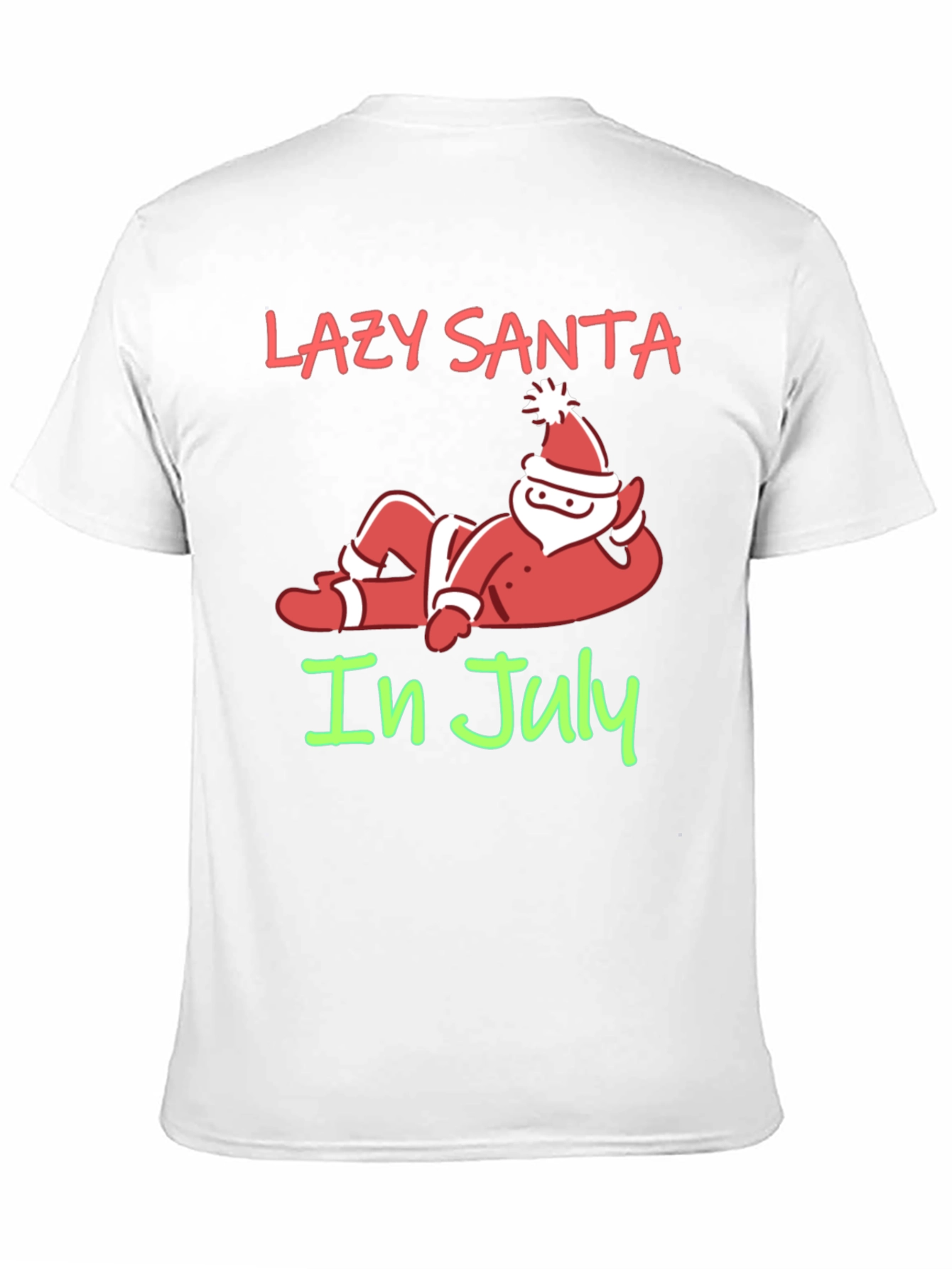 Black Lazy Santa in July Graphic T-Shirt view 11