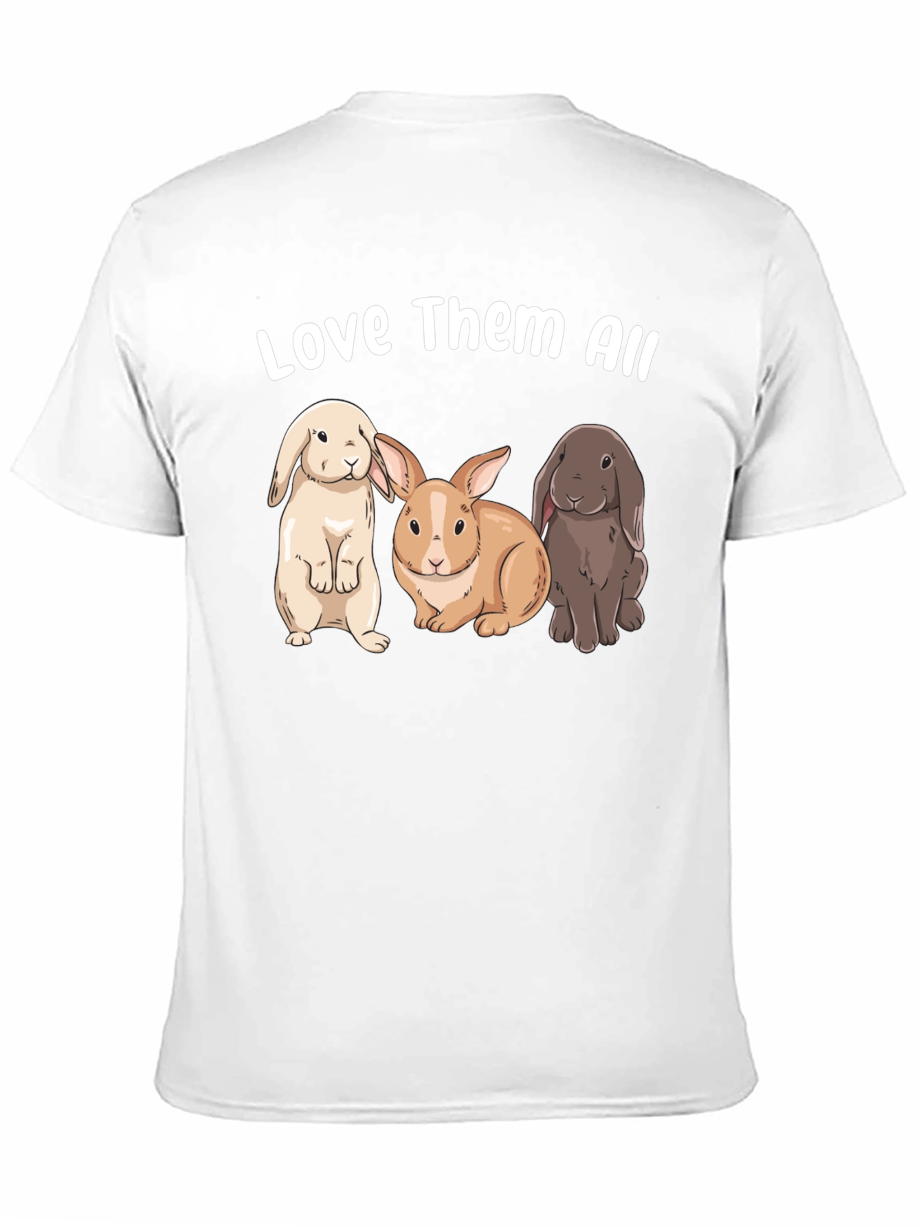 Black Love Them All Bunny Graphic T-Shirt view 11